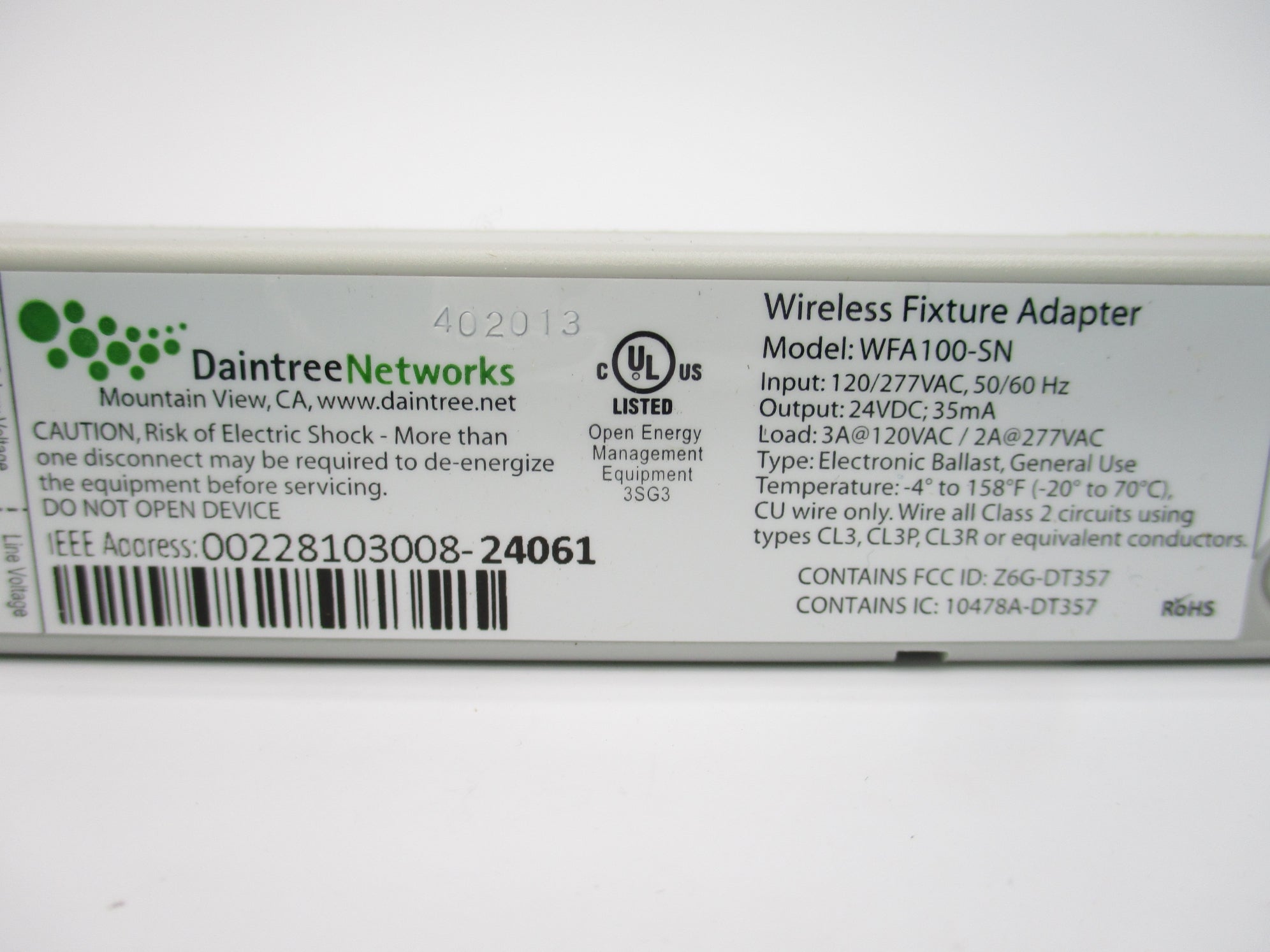 DAINTREE WFA100-SN NSNP