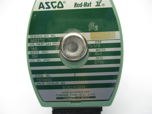 ASCO SC8210G094 110/120V 150PSI 1/2" UNMP