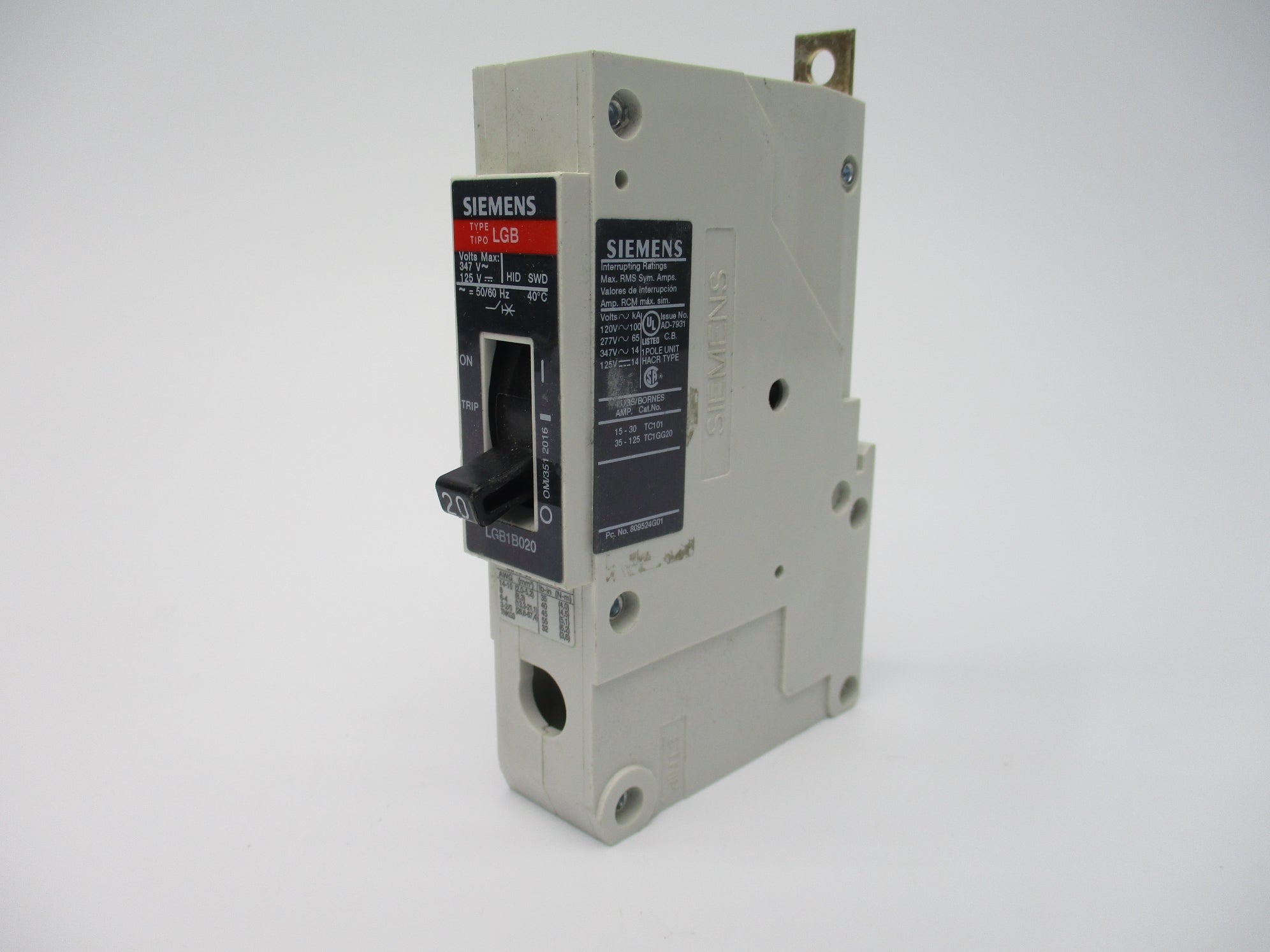 SIEMENS LGB1B020 NSNP