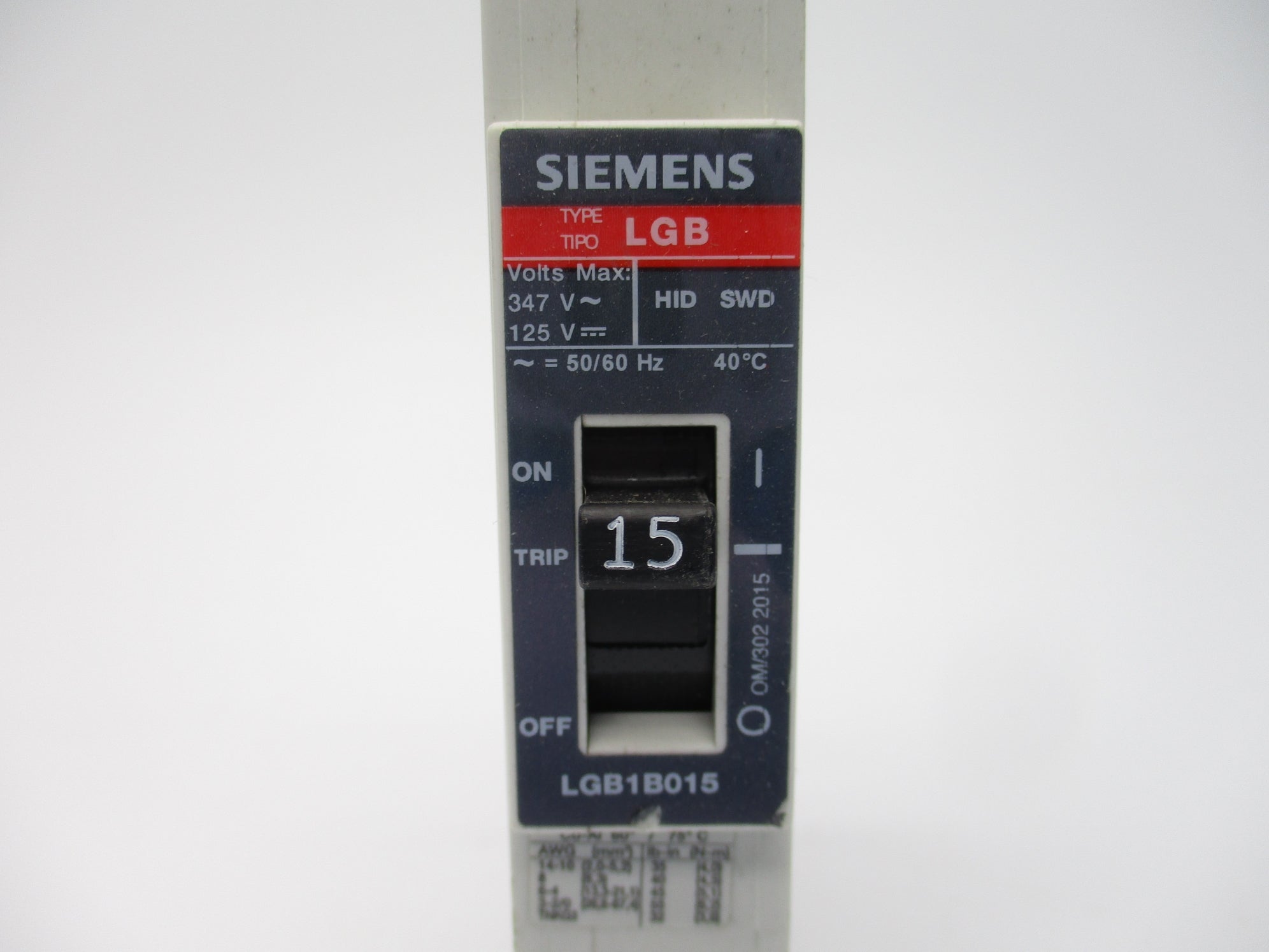 SIEMENS LGB1B015 UNMP