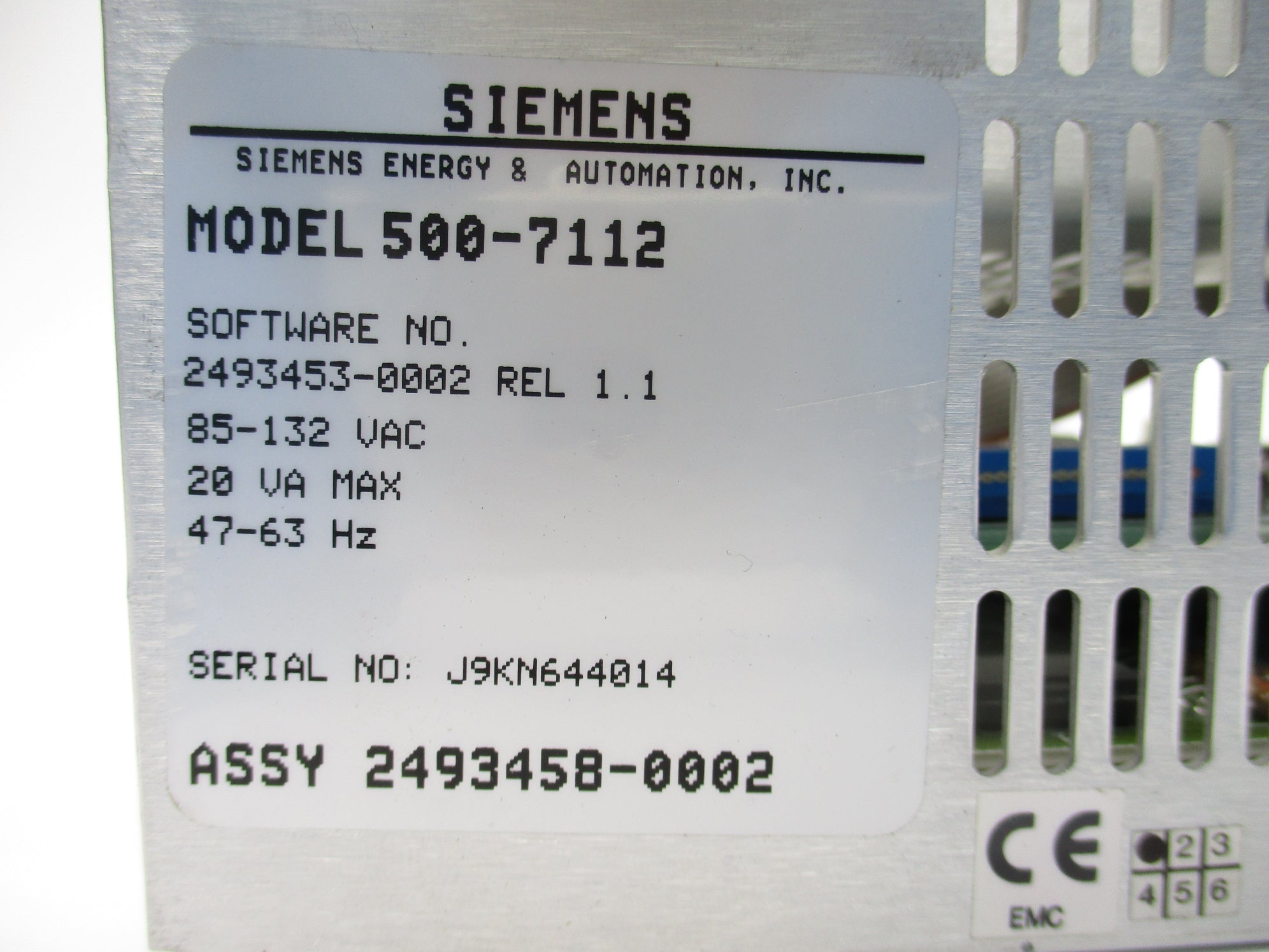 SIEMENS 500-7112 85-132VAC UNMP