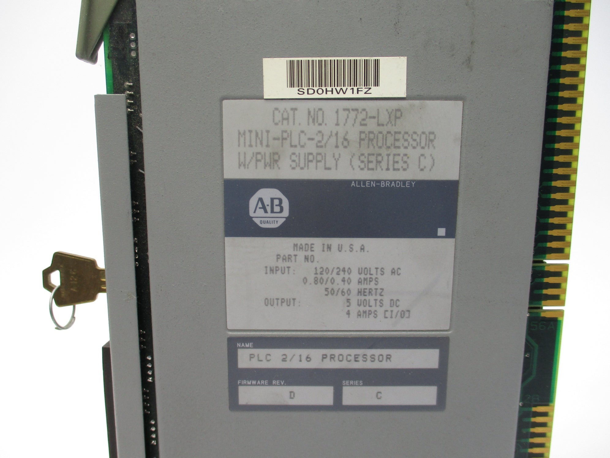 ALLEN BRADLEY 1772-LXP SER. C F/W. D UNMP
