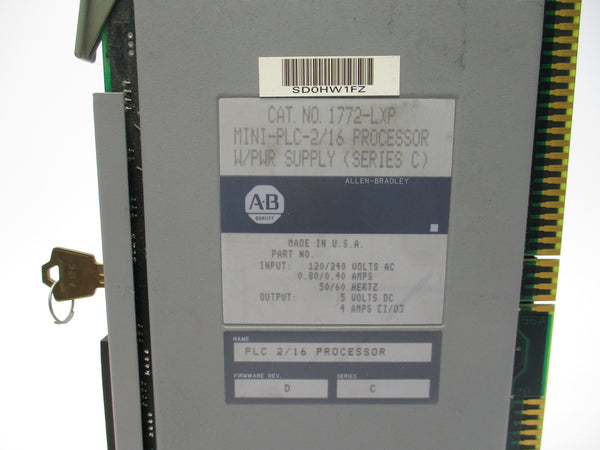 ALLEN BRADLEY 1772-LXP SER. C F/W. D UNMP