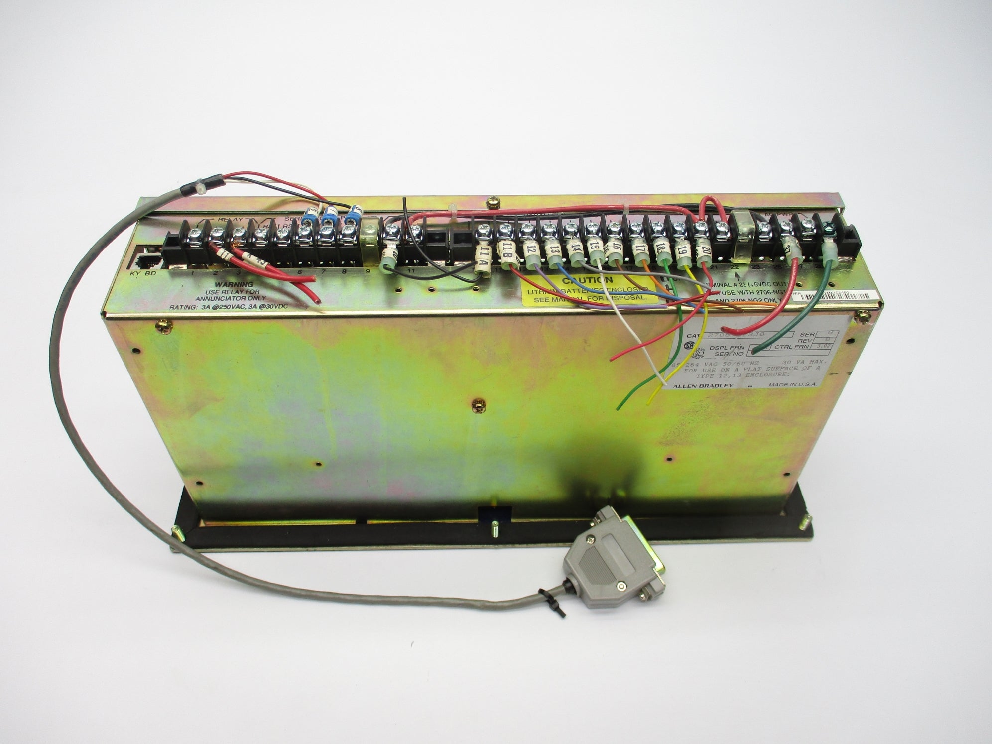 ALLEN BRADLEY 2706-B23J8 SER. G F/W 3.02 85-264VAC UNMP