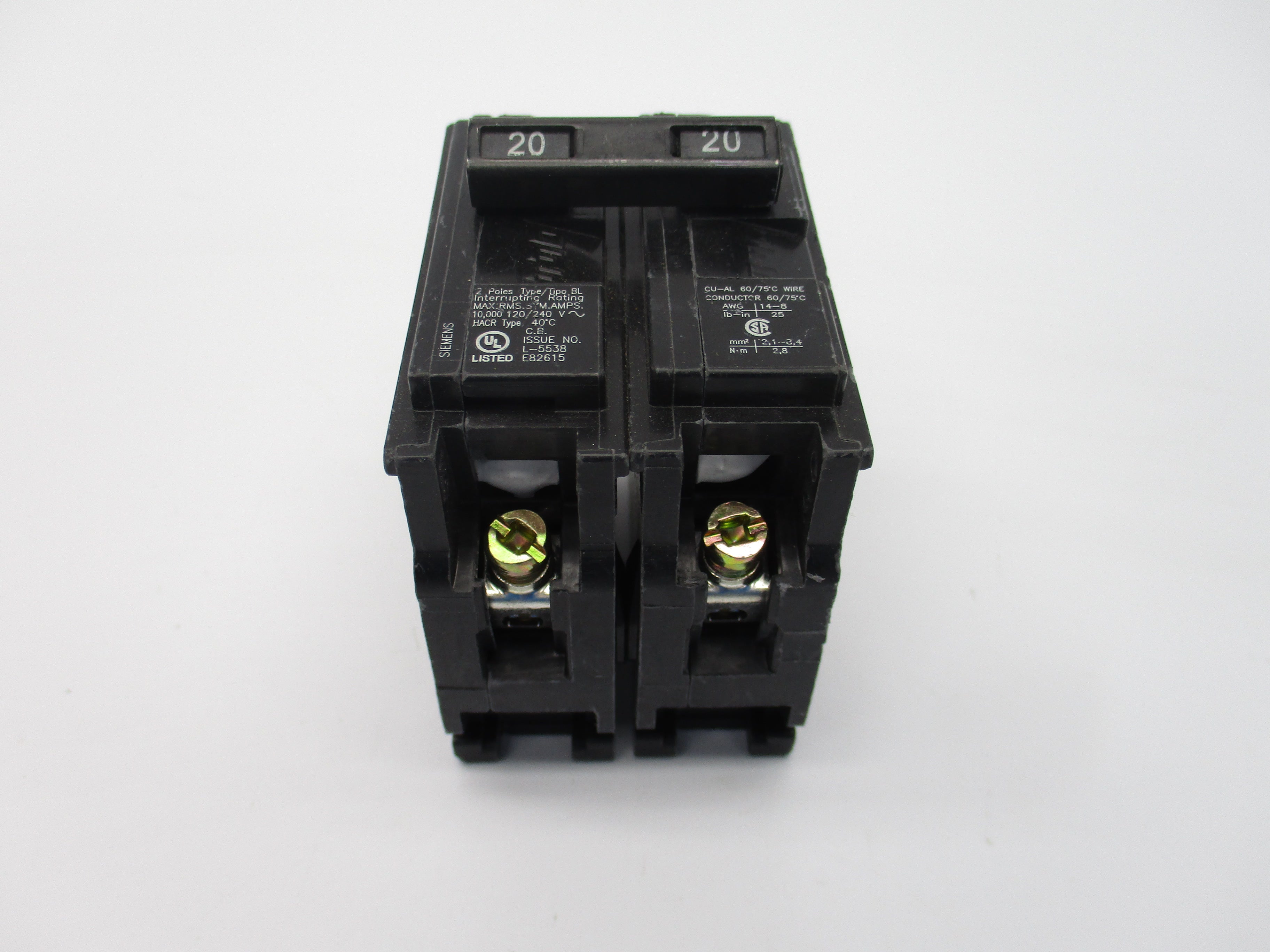 SIEMENS B220 20A 120/240V UNMP