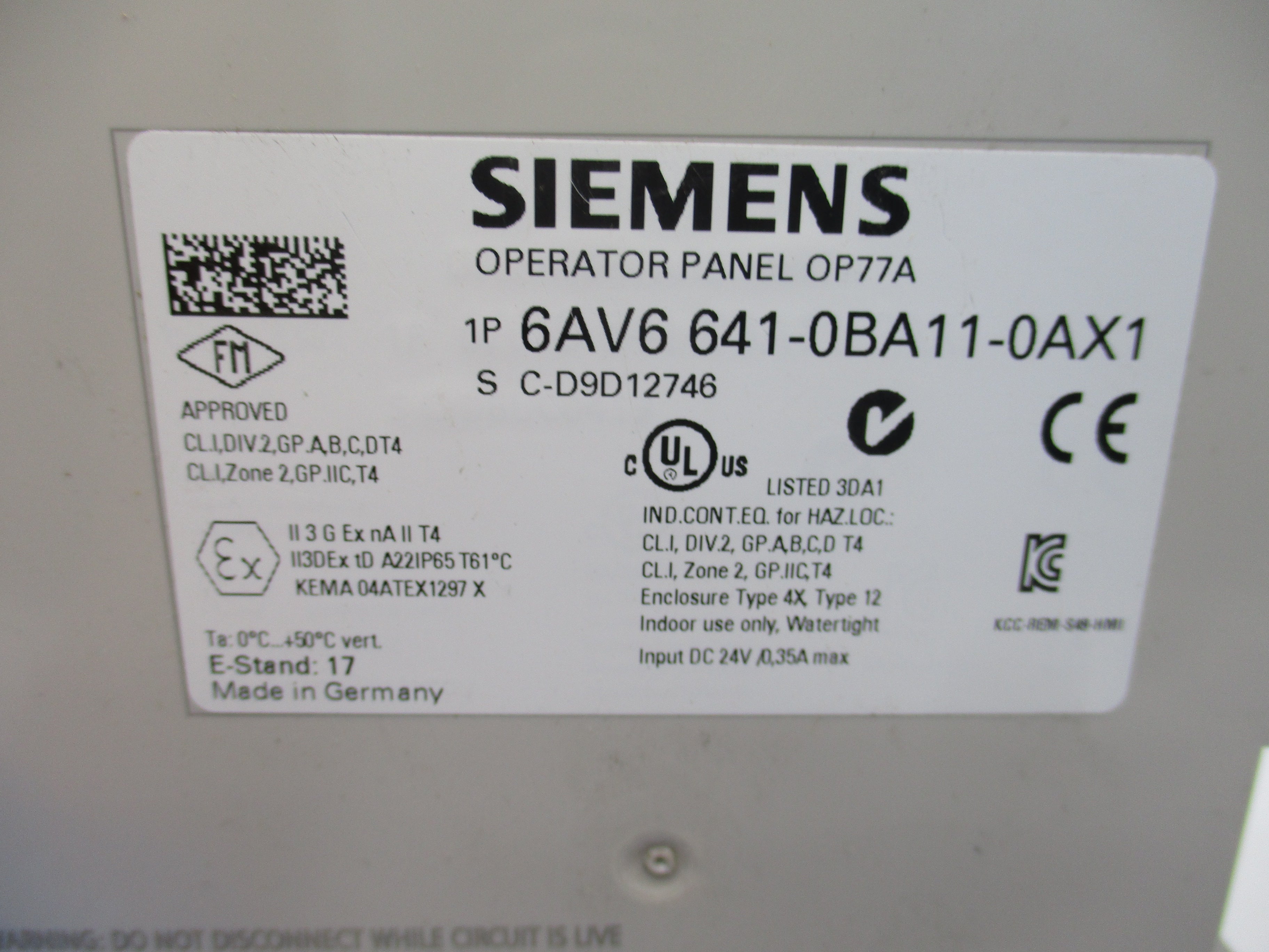 SIEMENS 6AV6641-0BA11-0AX1 NSNP