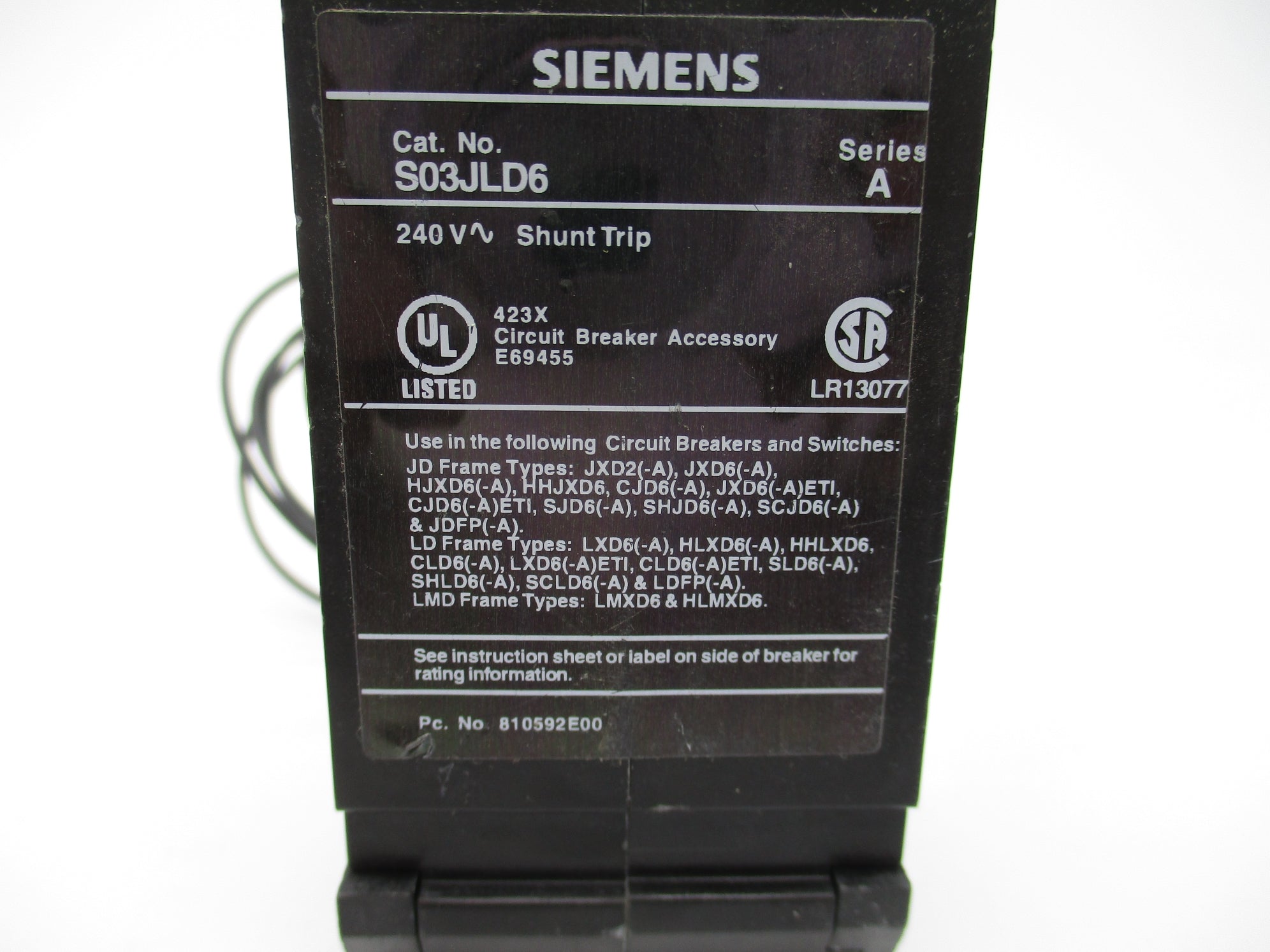 SIEMENS S03JLD6 SER. A NSNP
