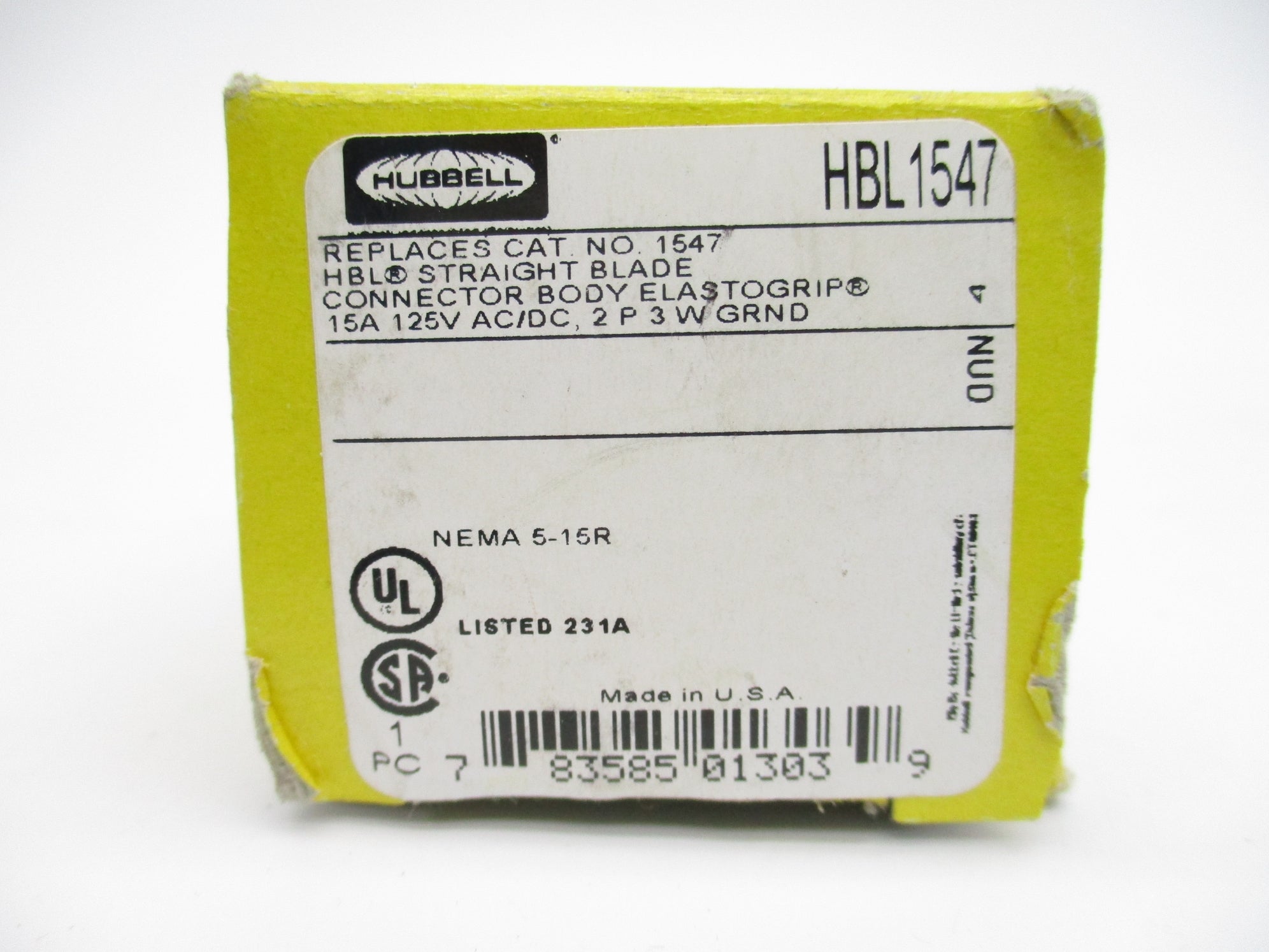 HUBBELL HBL1547 125VAC/DC 15A NSMP