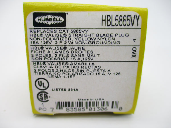 HUBBELL HBL5865VY 125V 15A NSMP