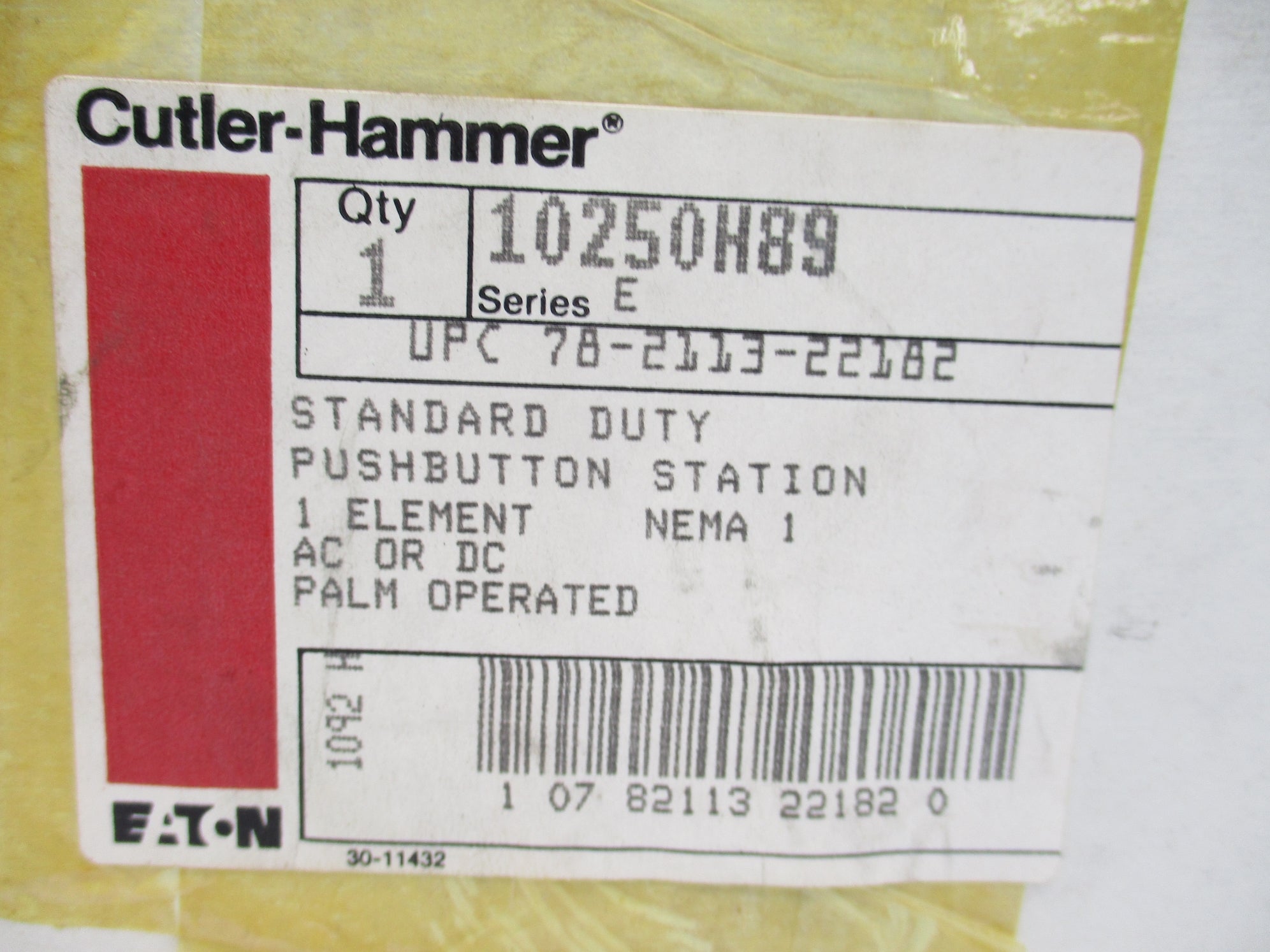 CUTLER HAMMER 10250H89 SER. E NSFS