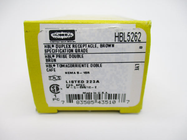 HUBBELL HBL5262 125V 15A NSMP
