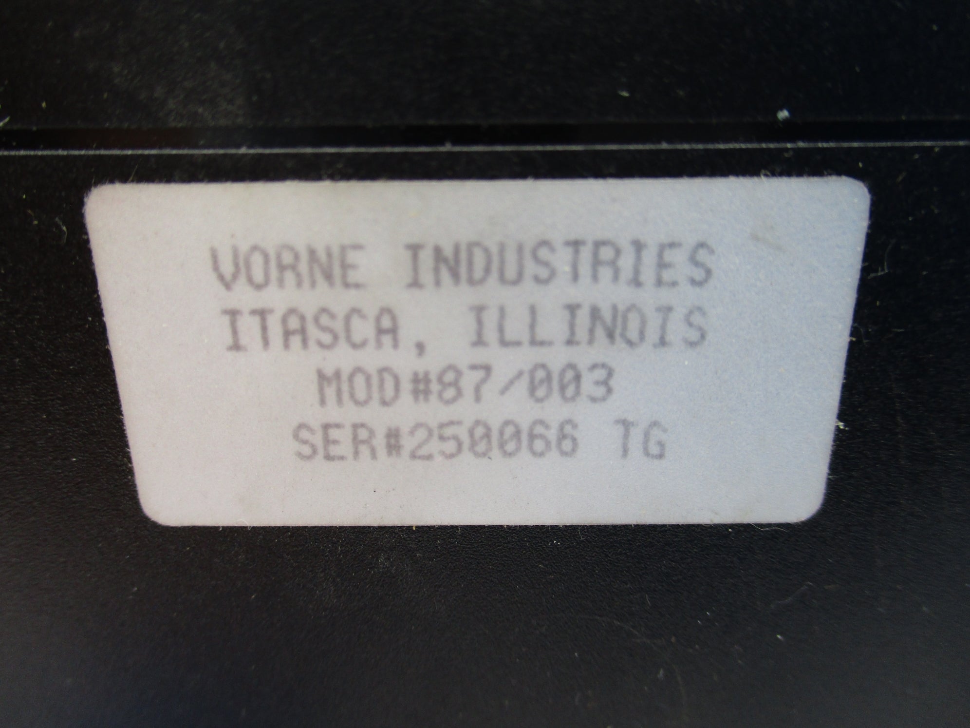 VORNE INDUSTRIES 87/003 UNMP