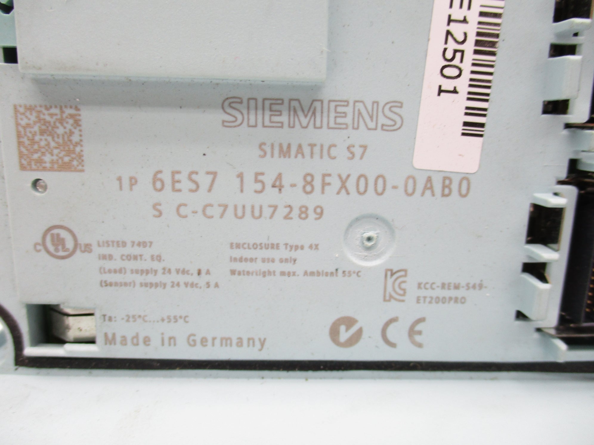 SIEMENS 6ES7154-8FX00-0AB0 24V (AS PICTURED) UNMP
