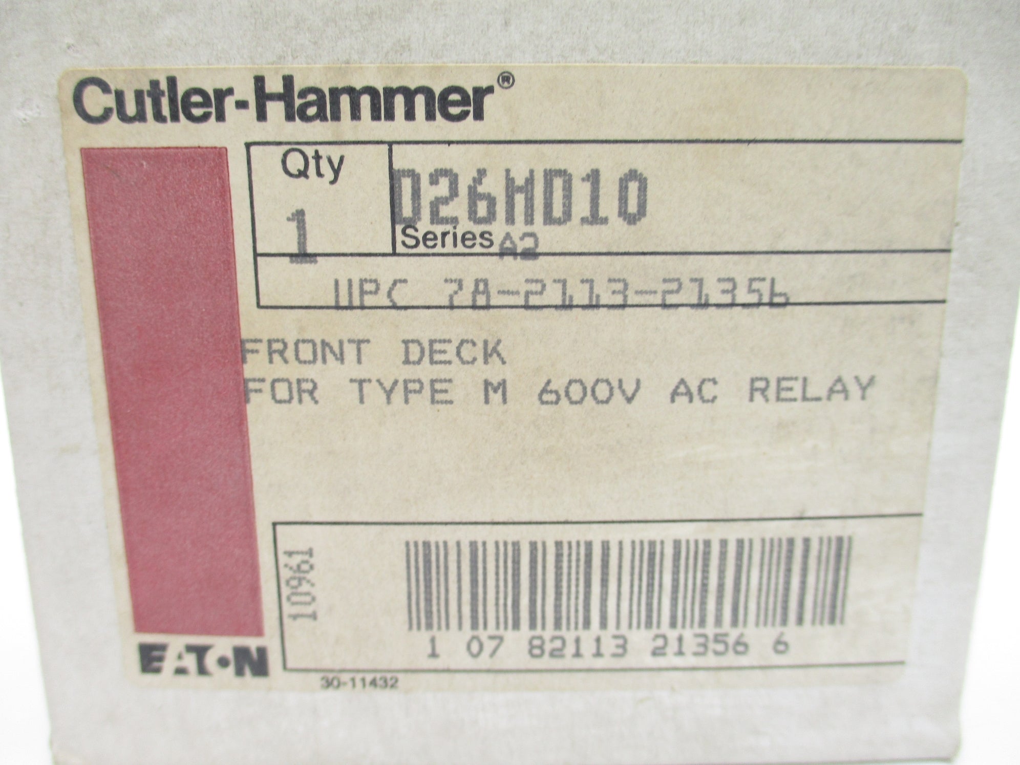 CUTLER HAMMER D26MD10 SER. A2 NSMP