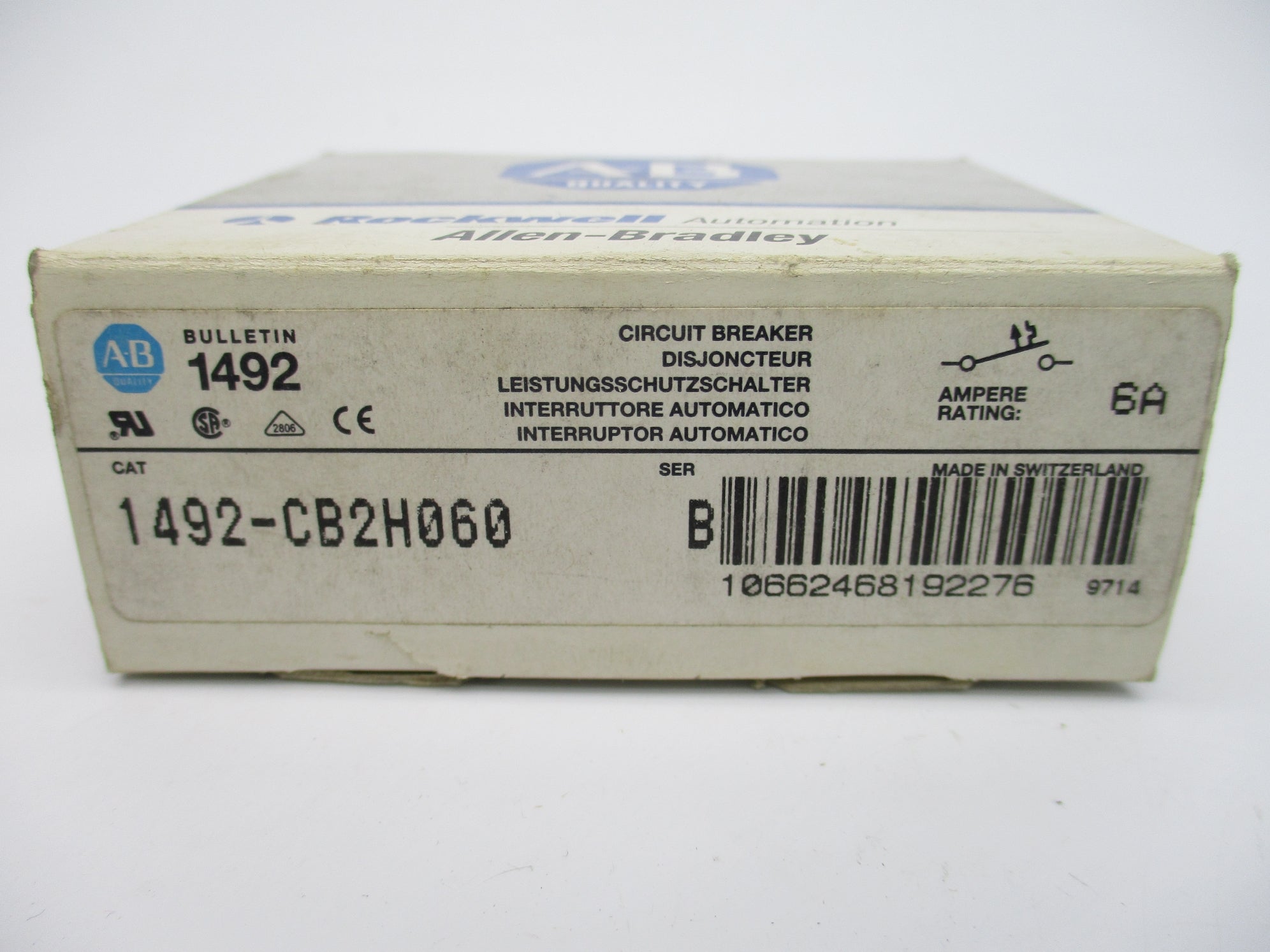 ALLEN BRADLEY 1492-CB2H060 SER. B 480VAC 6A NSMP