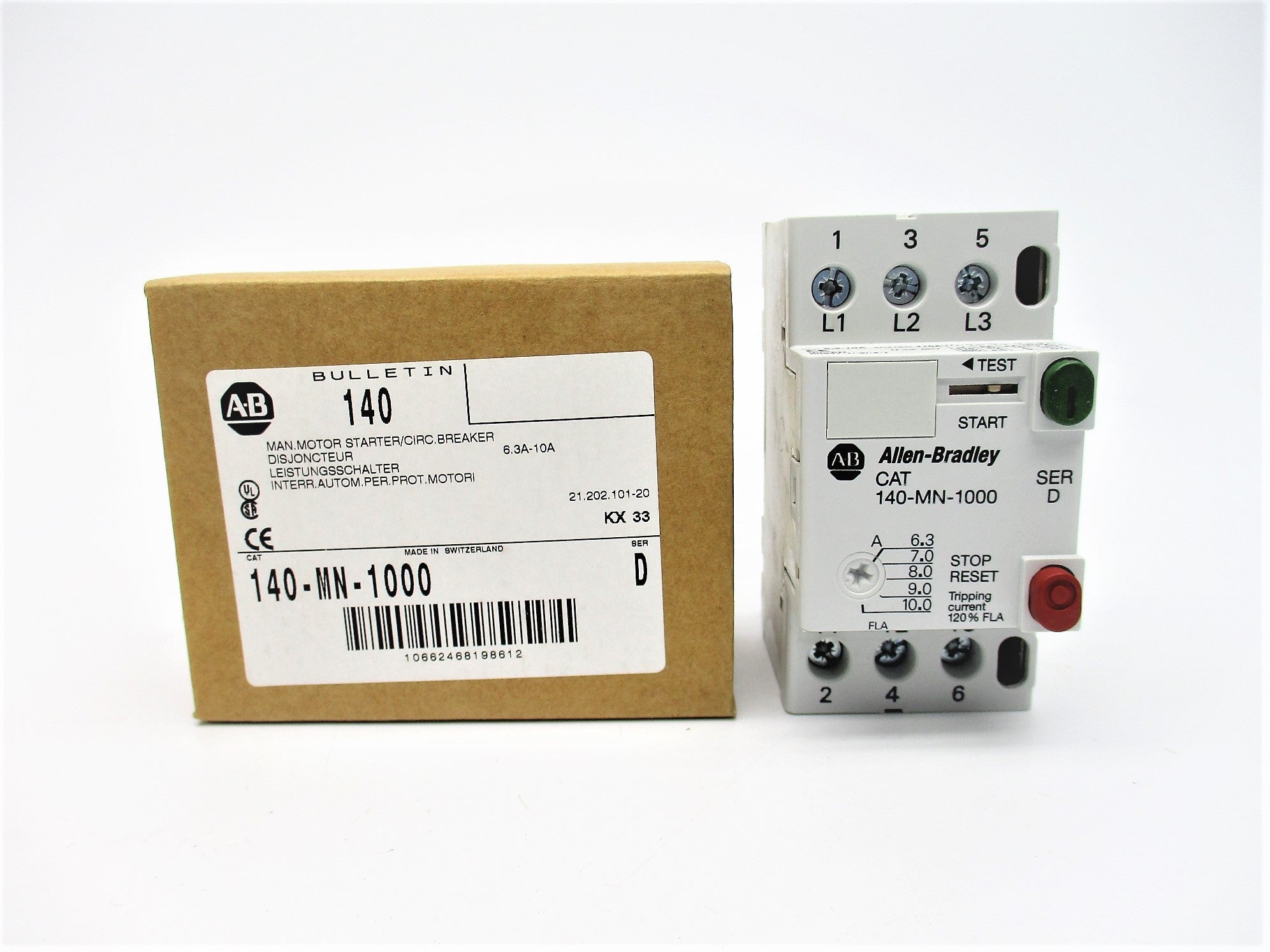 ALLEN BRADLEY 1492-CB2H060 6A 480V SER. C (WH) NSMP