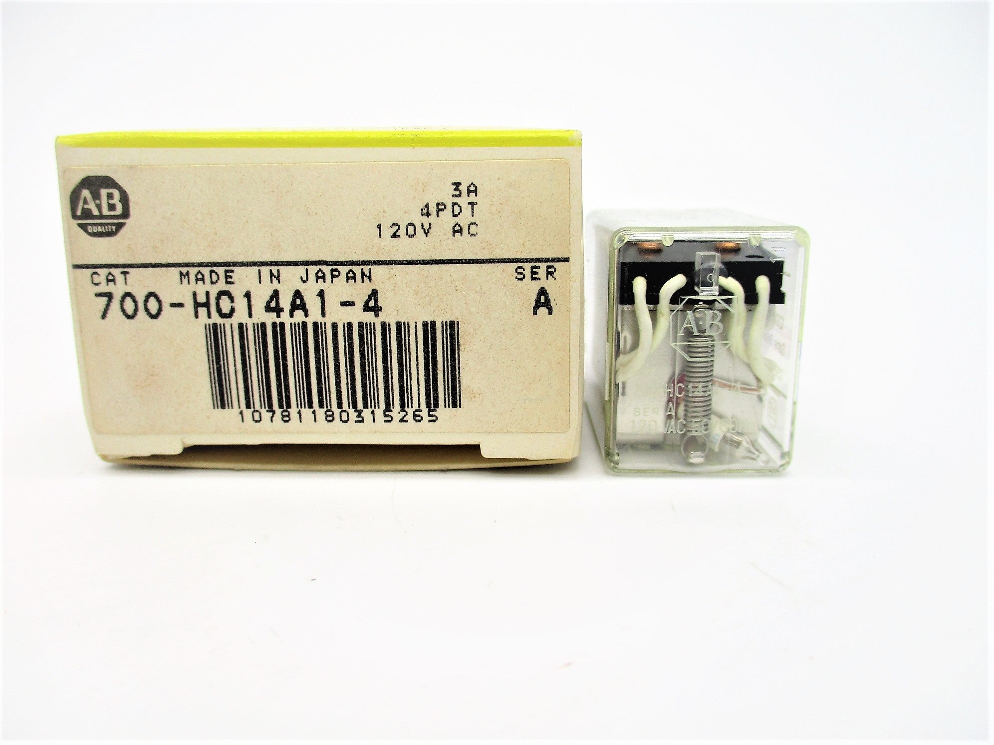 ALLEN BRADLEY 700-HC14A1-4 SER. A 3A 120V (BK/YL) NSMP