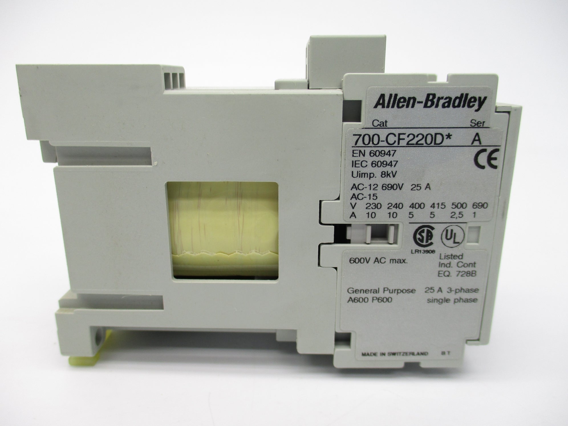 ALLEN BRADLEY 700-CF220DJ SER. A 25A 24V (BR/WH) NSMP