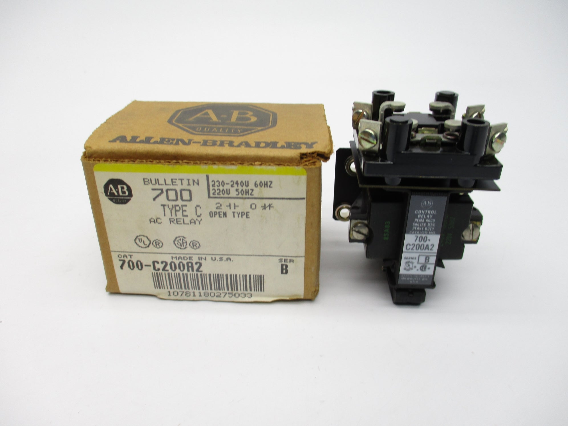 ALLEN BRADLEY 700-HC14A1-4 SER. A 3A 120V (BK/YL) NSMP