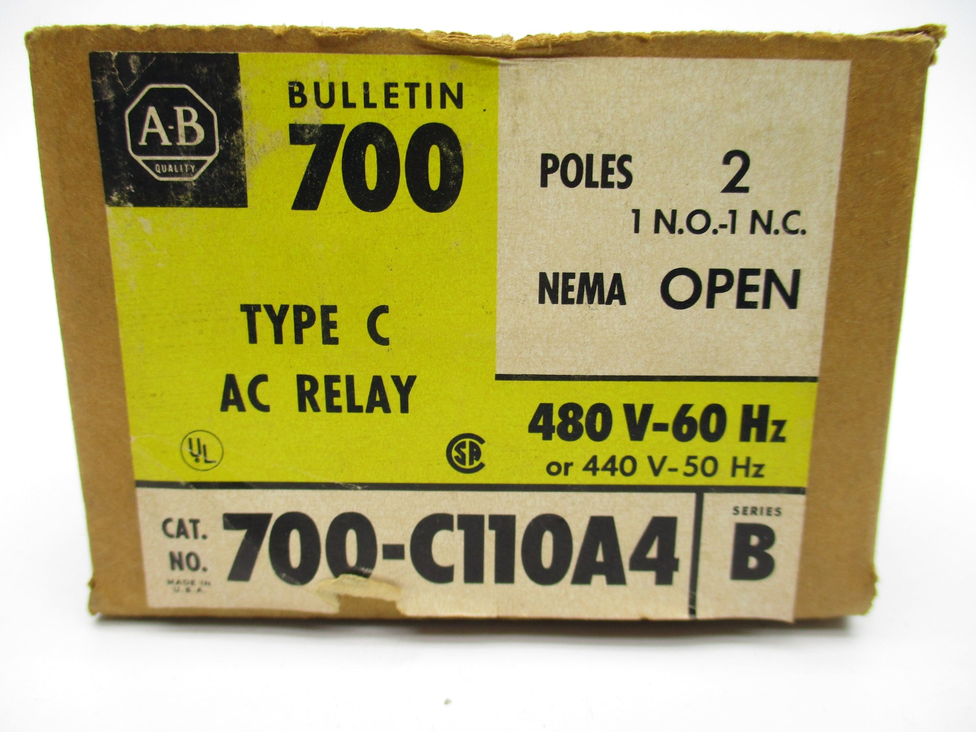 INDUSTRIAL SPARE PART 700-C110A4 SER. B 480/440V (BR/YL) NSMP