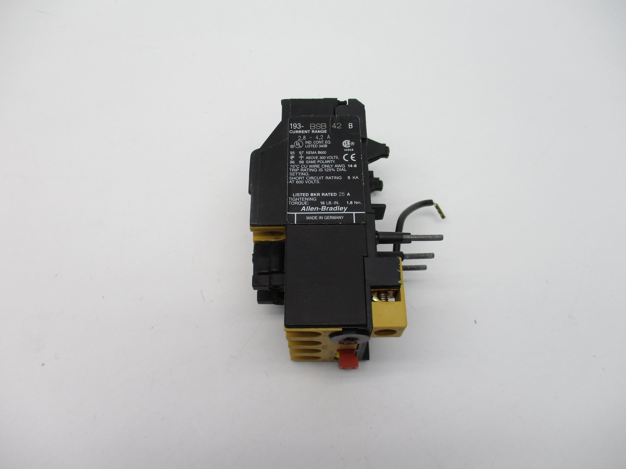 ALLEN BRADLEY 193-BSB42 SER. B 2.8-4.2A NSMP