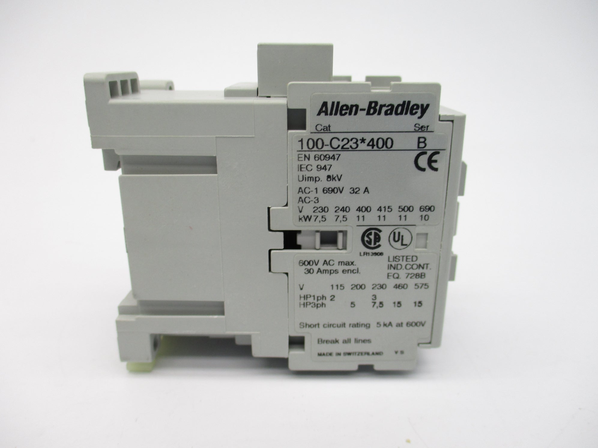 ALLEN BRADLEY 100-C23D400 SER. B 110/120V (BR/WH) NSMP