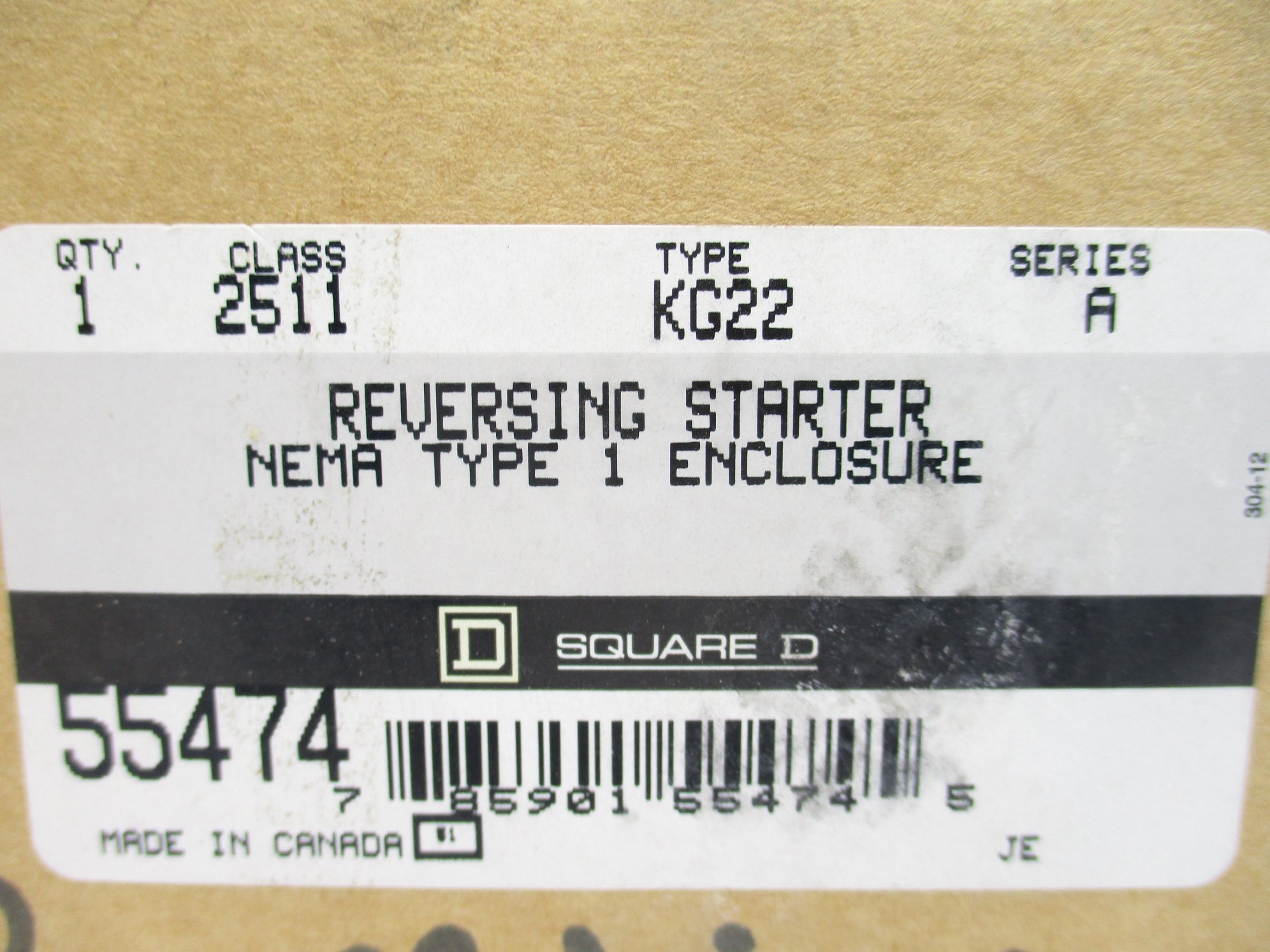 SQUARE D 2511KG22 SER. A NSMP