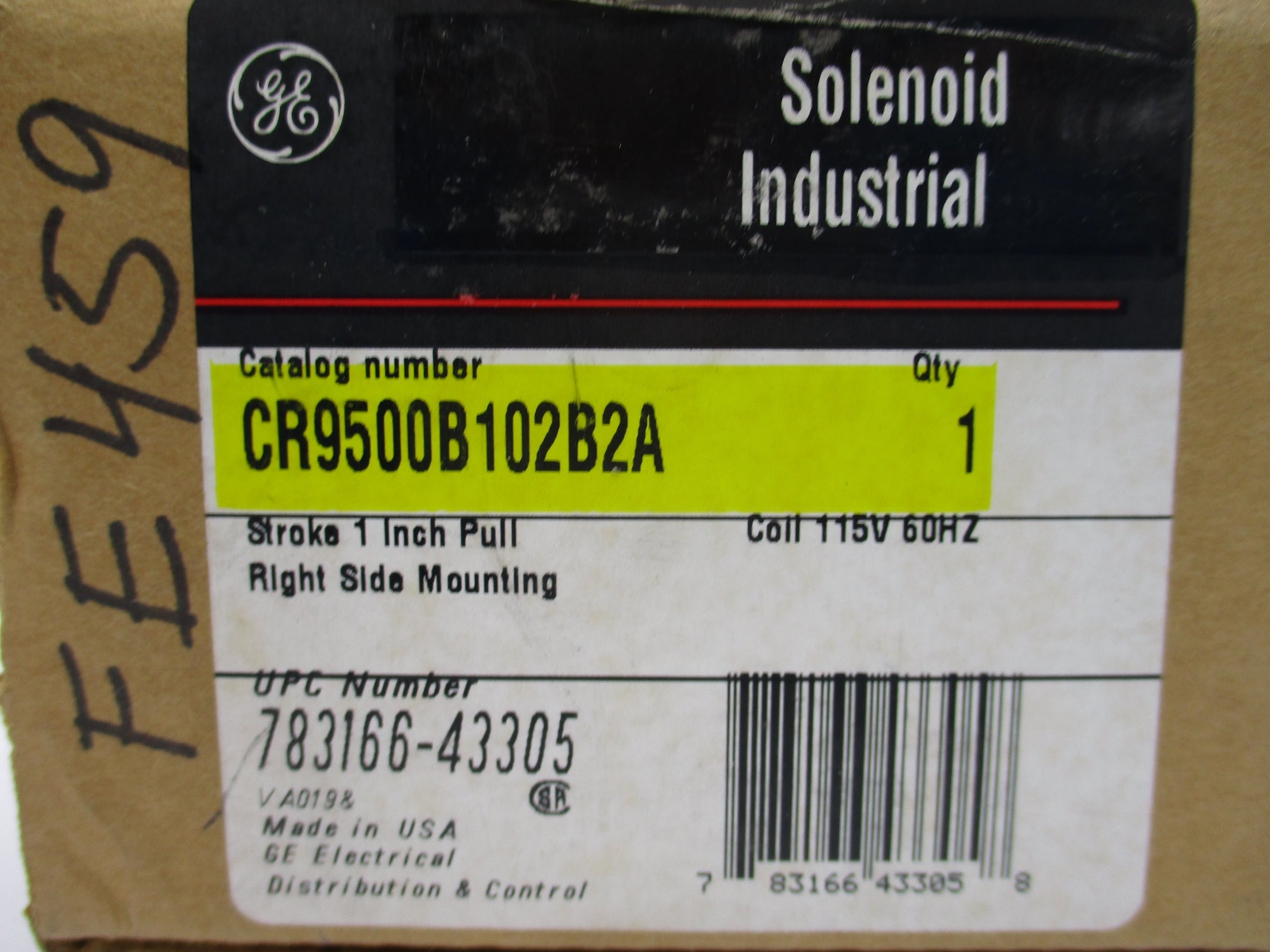 GENERAL ELECTRIC CR9500B102B2A 115V NSMP