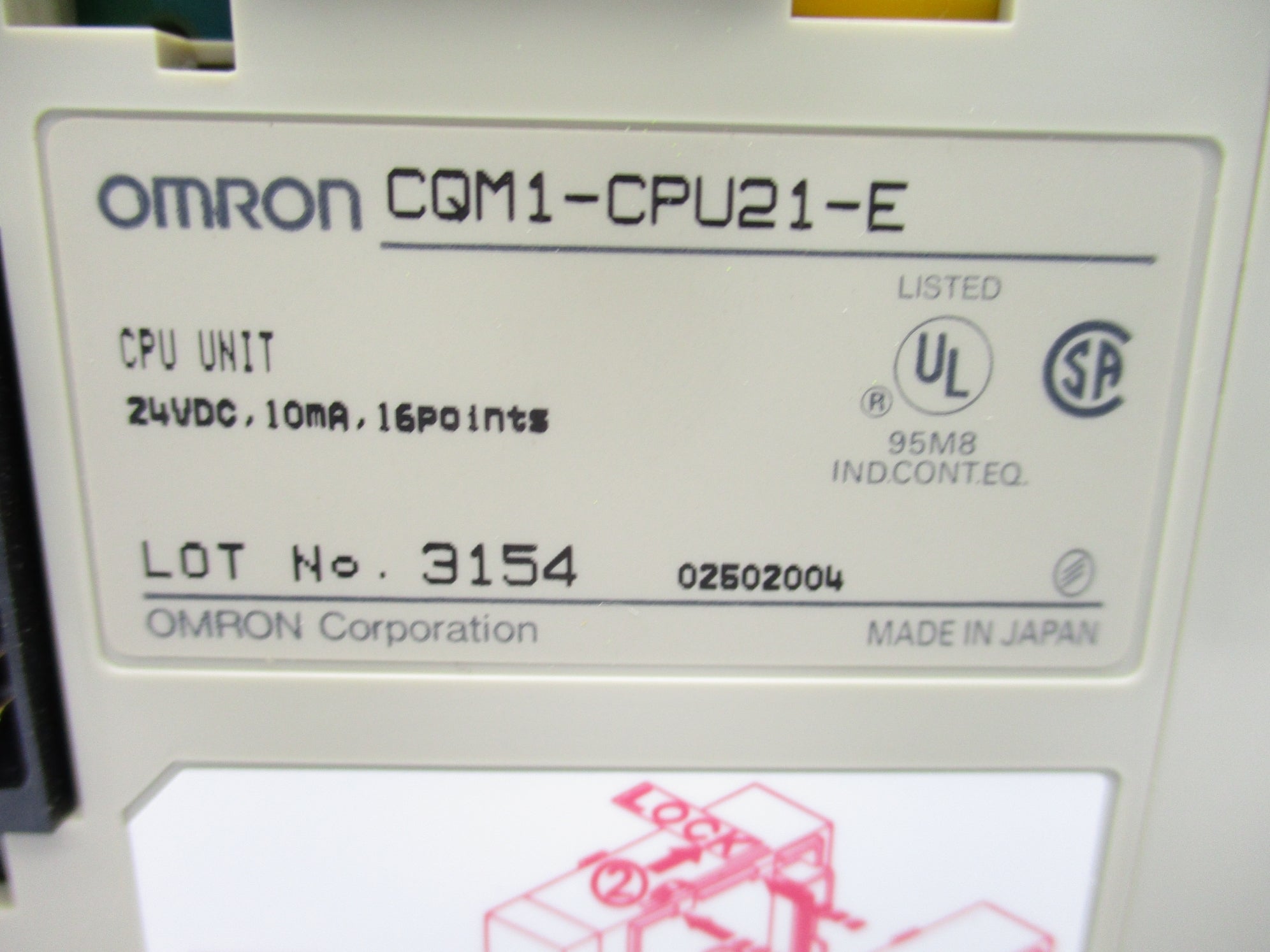OMRON CQM1-CPU21-E NSMP