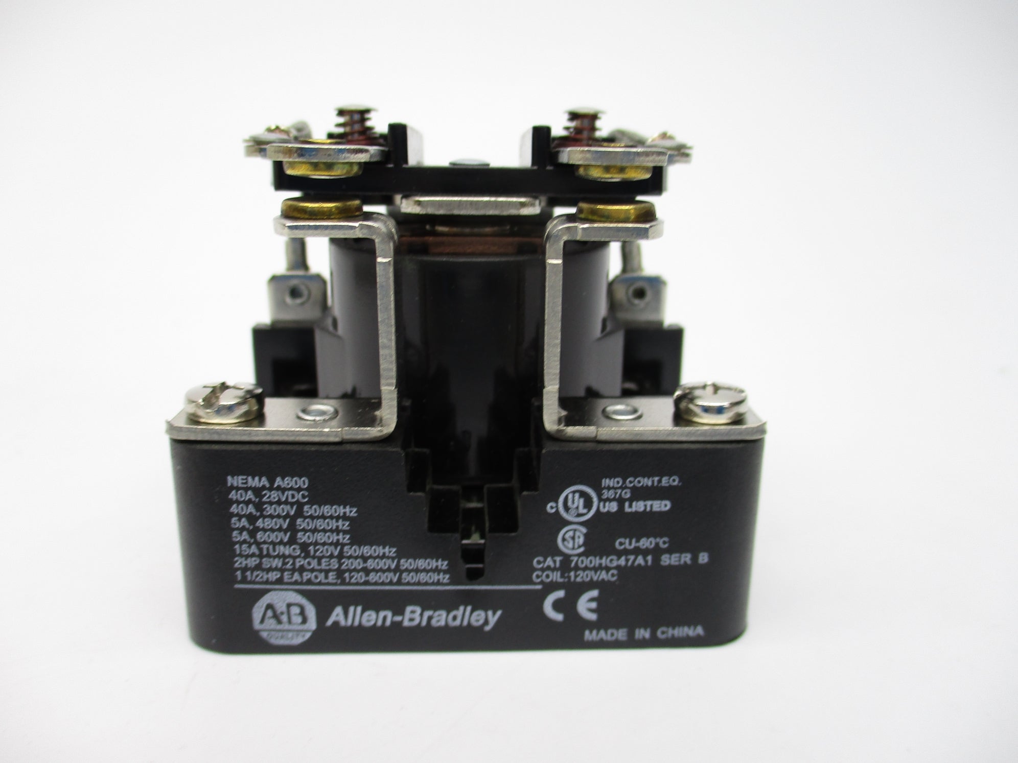 ALLEN BRADLEY 700-HG47A1 SER. B 40A 120V (WH) NSMP