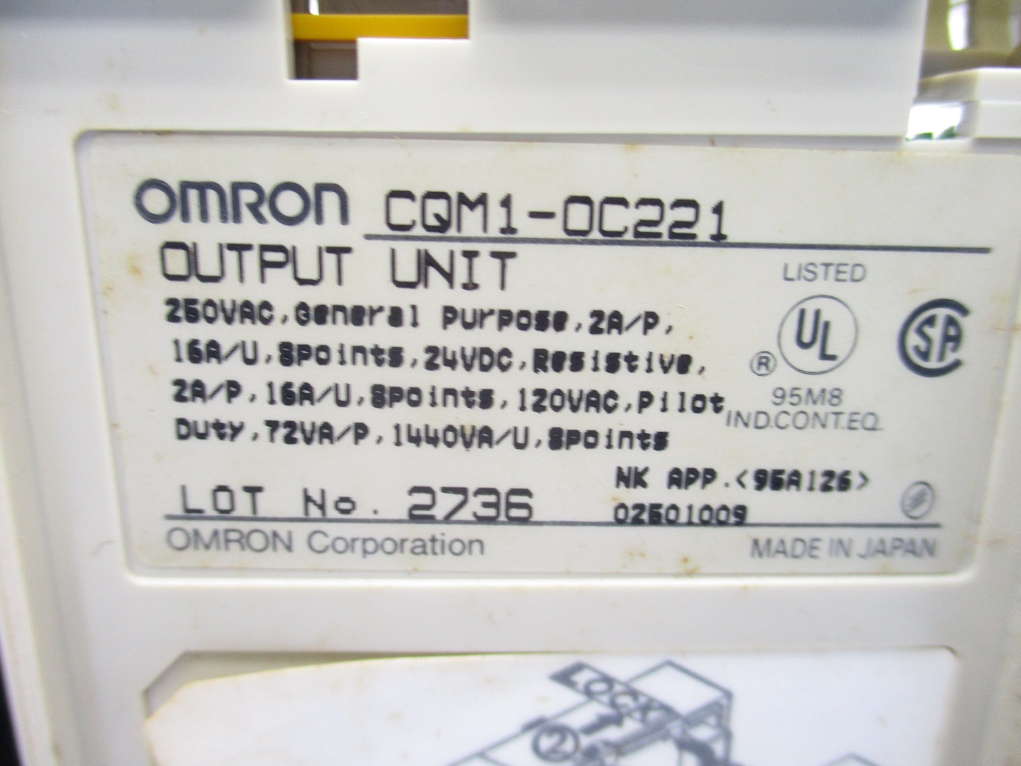 OMRON CQM1-OC221 250VAC 16A UNMP