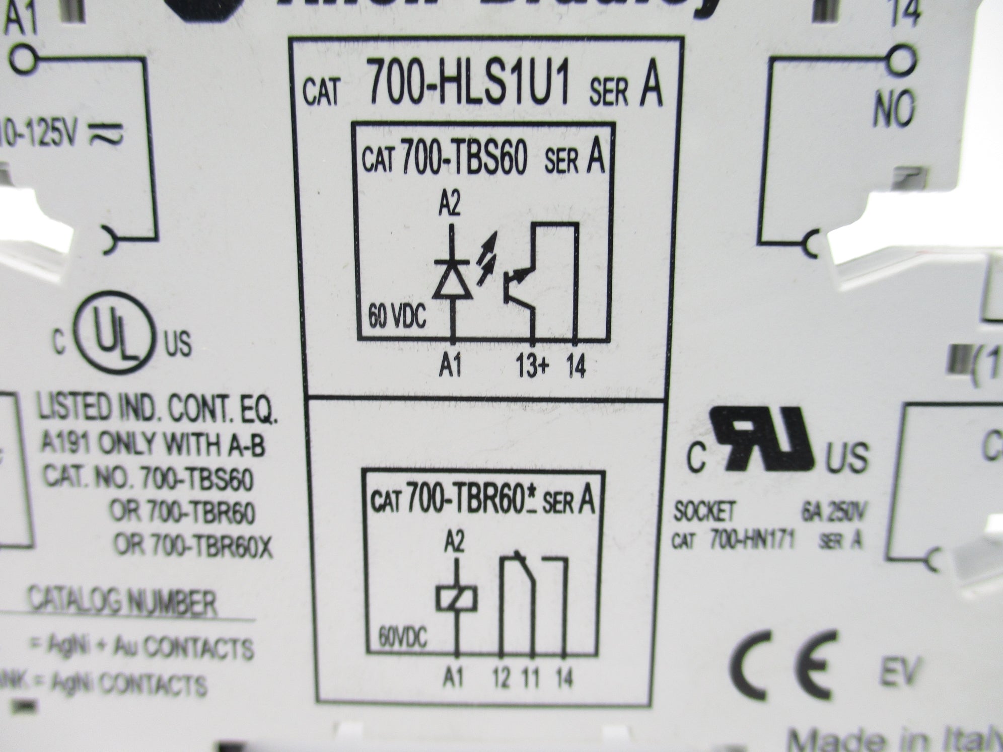 INDUSTRIAL SPARE PART 700-HN171 SER. A 6A 250V NSNP