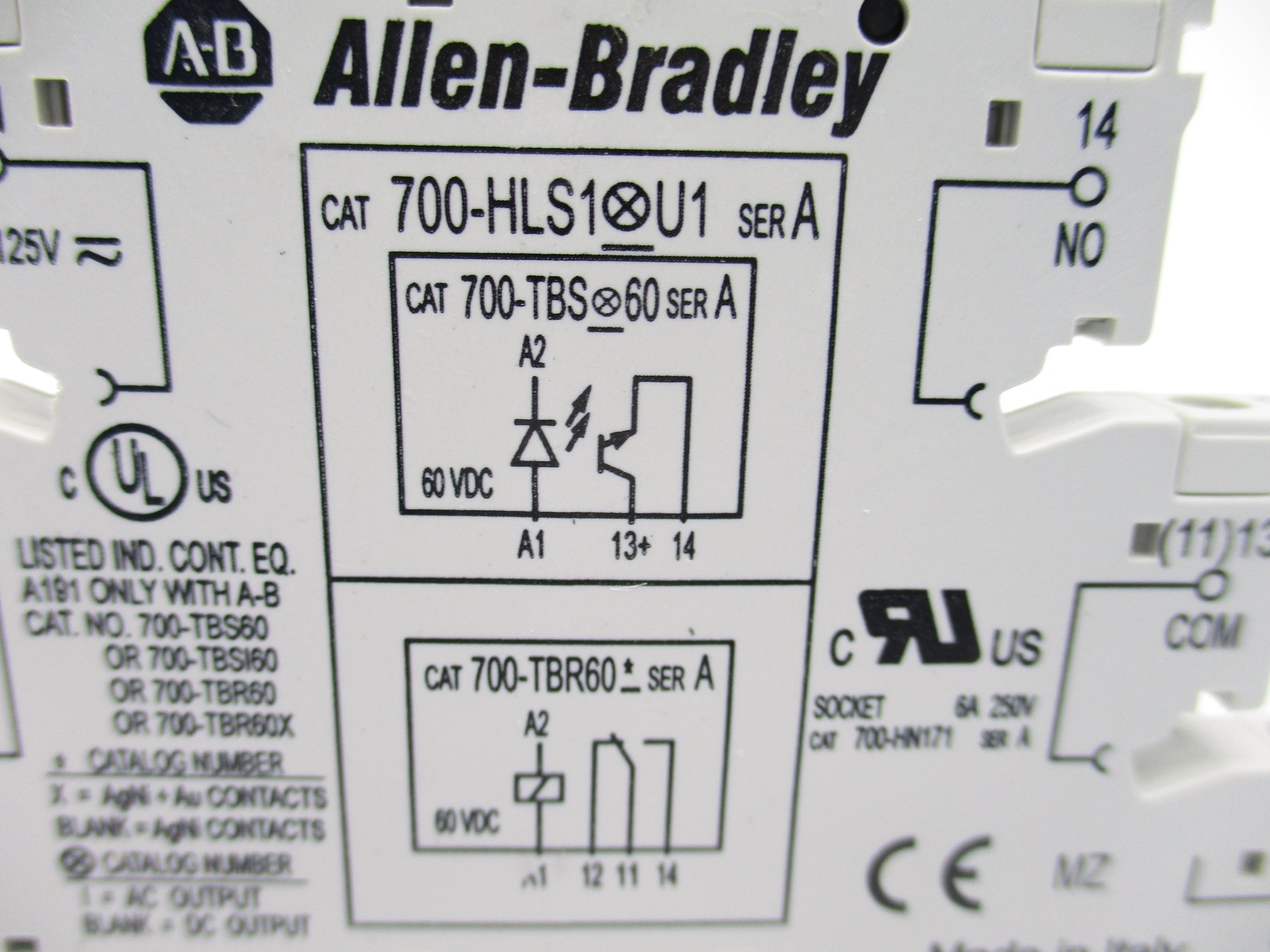 ALLEN BRADLEY 700-HLS1U1 SER. A 60VDC 2A NSNP