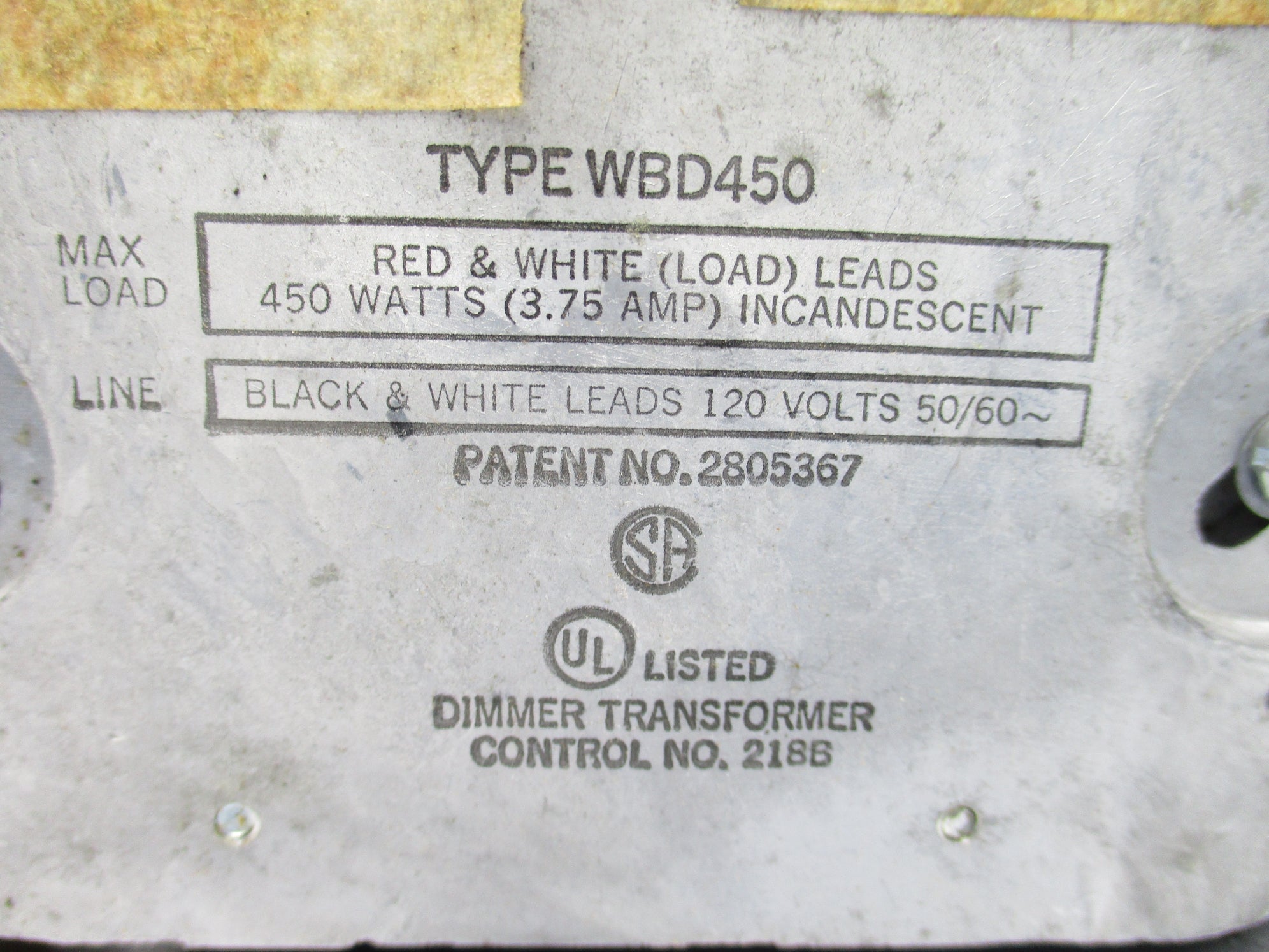 SUPERIOR ELECTRIC WBD450 UNMP