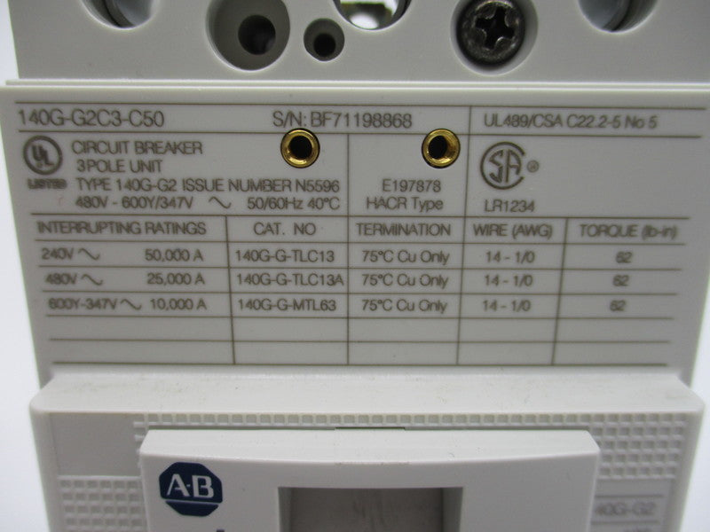 ALLEN BRADLEY 140U-H2C3-C50 NSMP