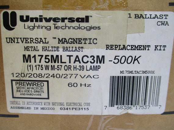 UNIVERSAL LIGHTING TECHNOLOGIES M175MLTAC3M-500K NSMP