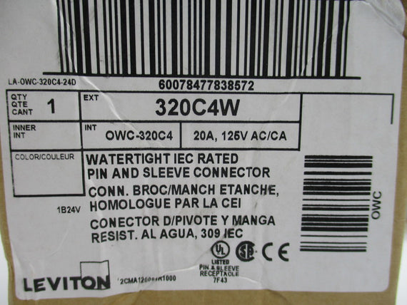 LEVITON 320C4W NSMP