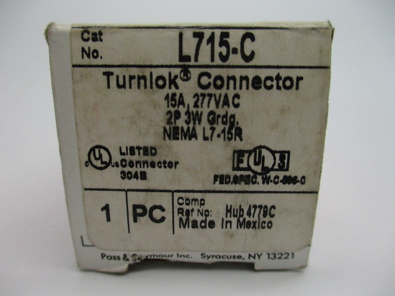 PASS & SEYMOUR L715-C TURNLOK CONNECTOR  NSMP