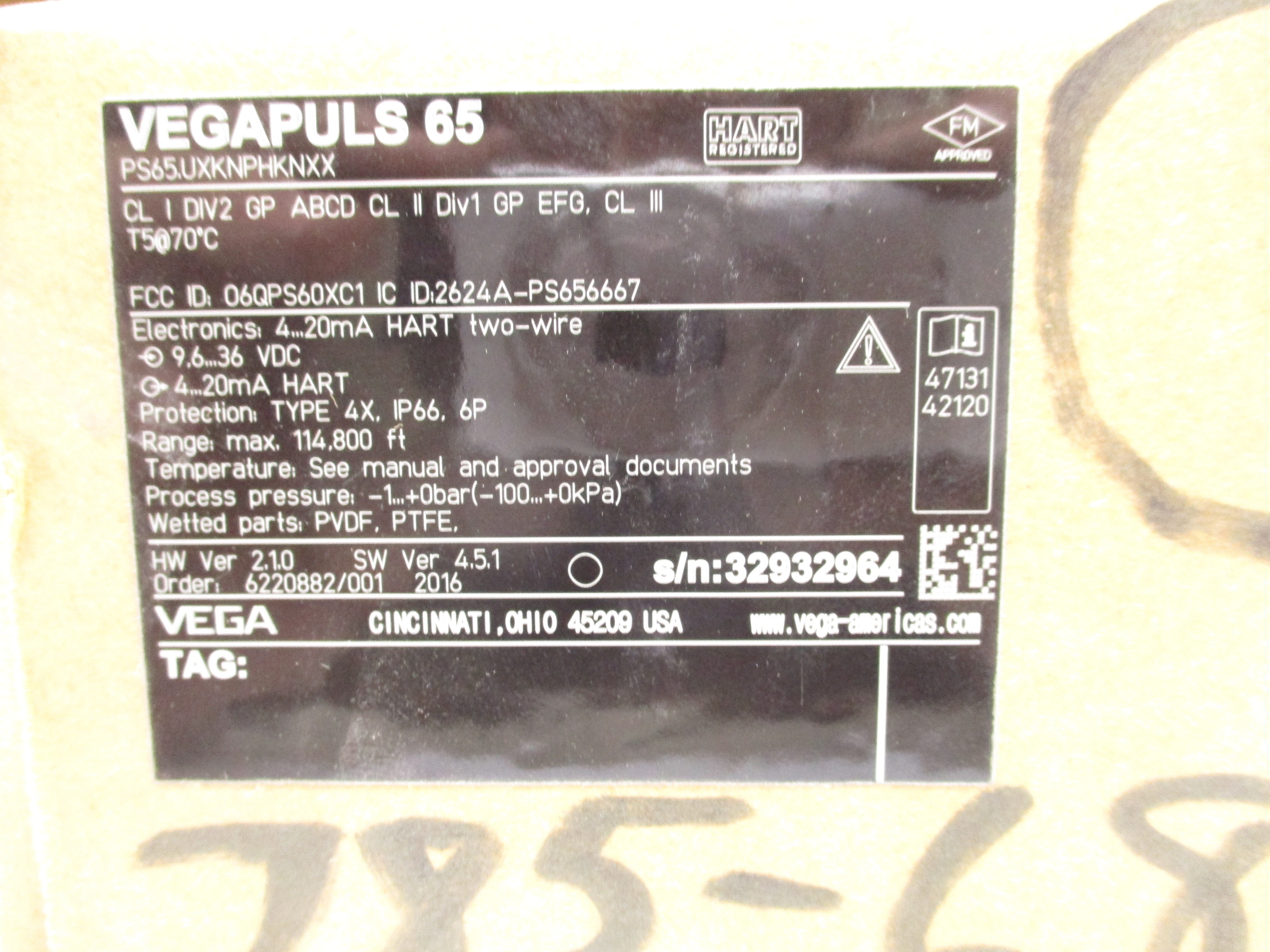 VEGA PS65.UXKNPHKNXX NSMP