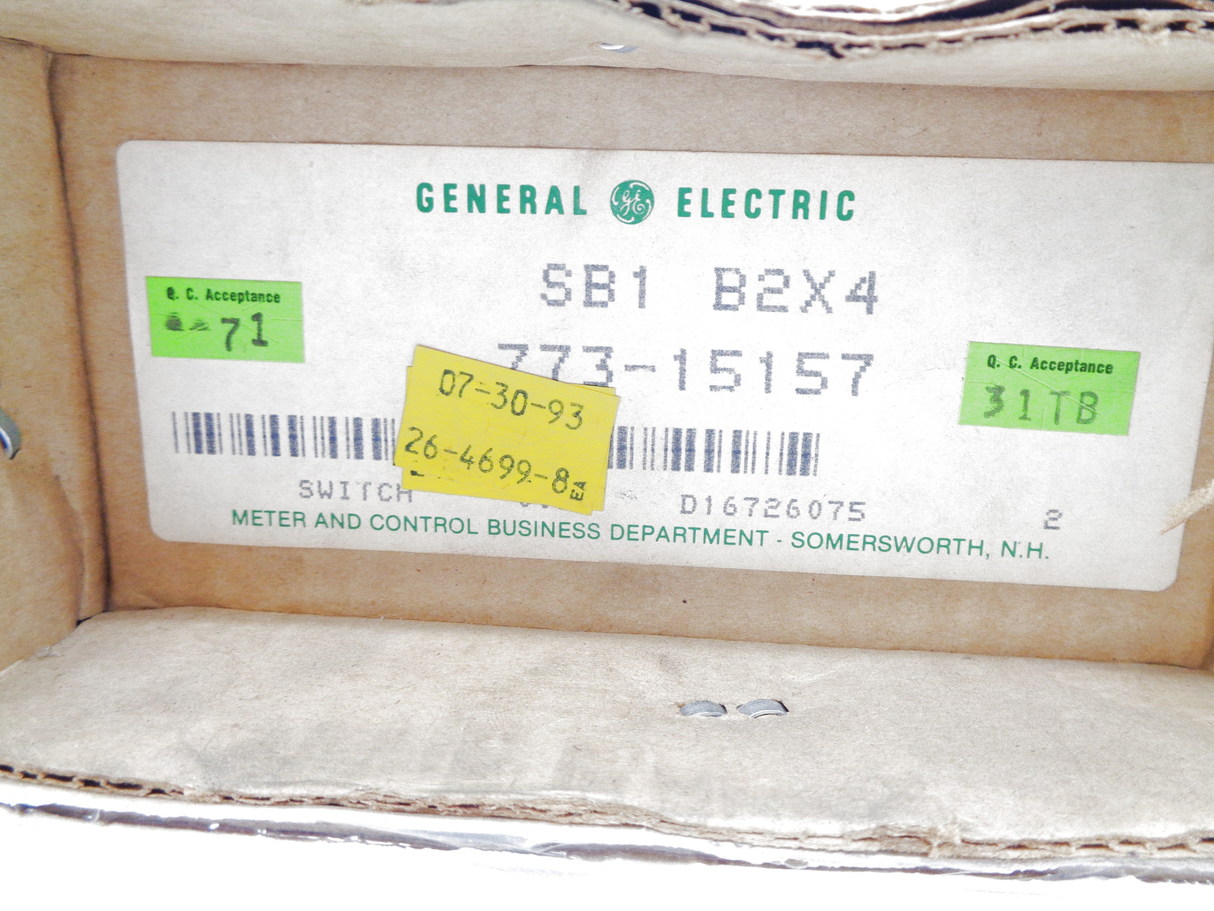 GENERAL ELECTRIC SB1B2X4 NSMP