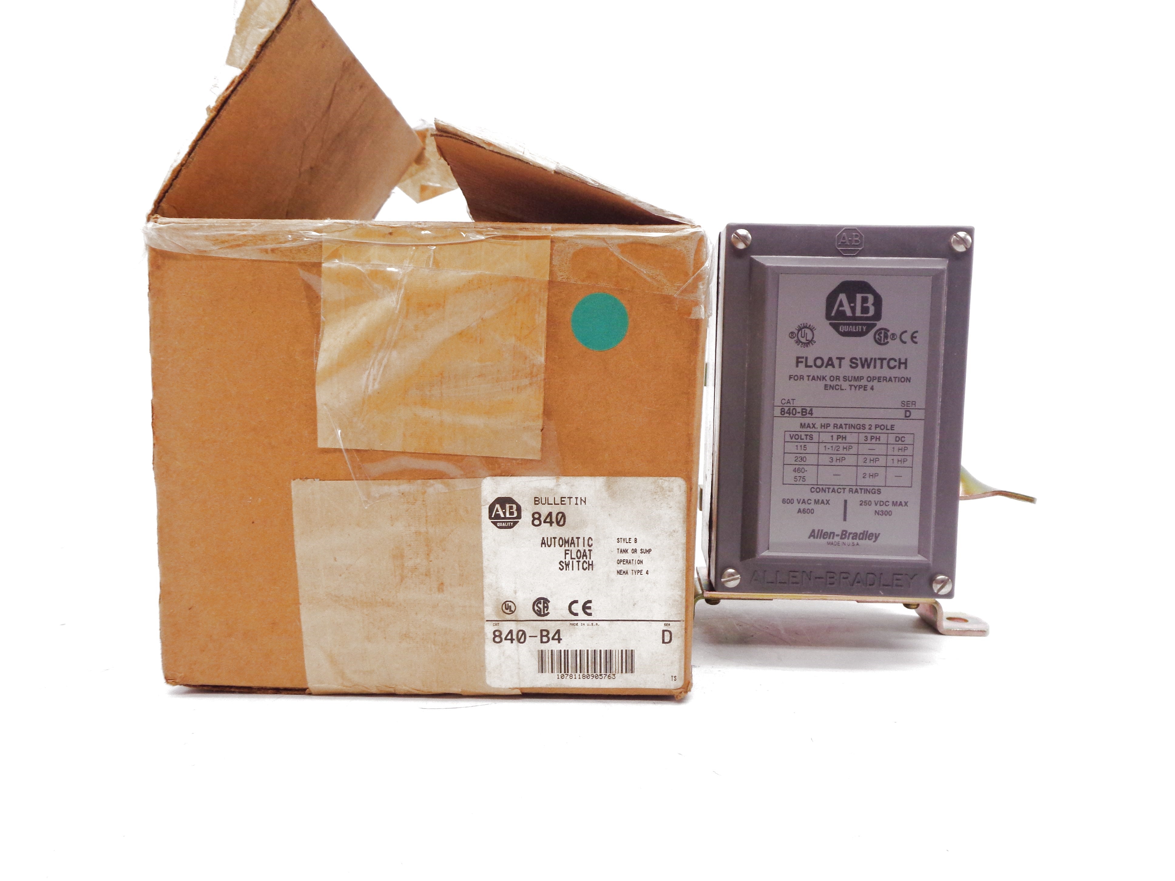 ALLEN BRADLEY 840-B4 SER. D (BR/WH) NSMP