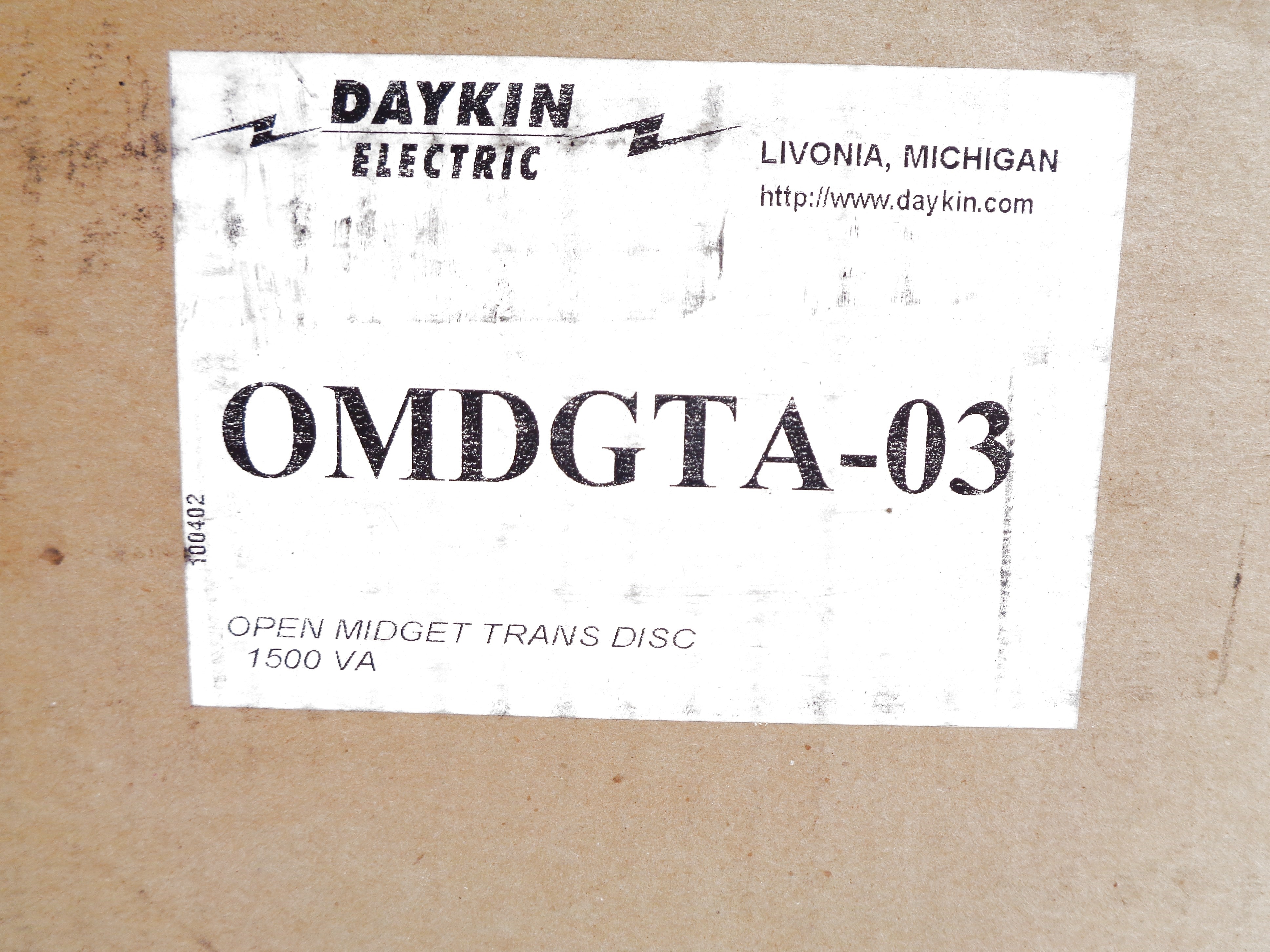 DAYKIN ELECTRIC OMDGTA-03 NSMP
