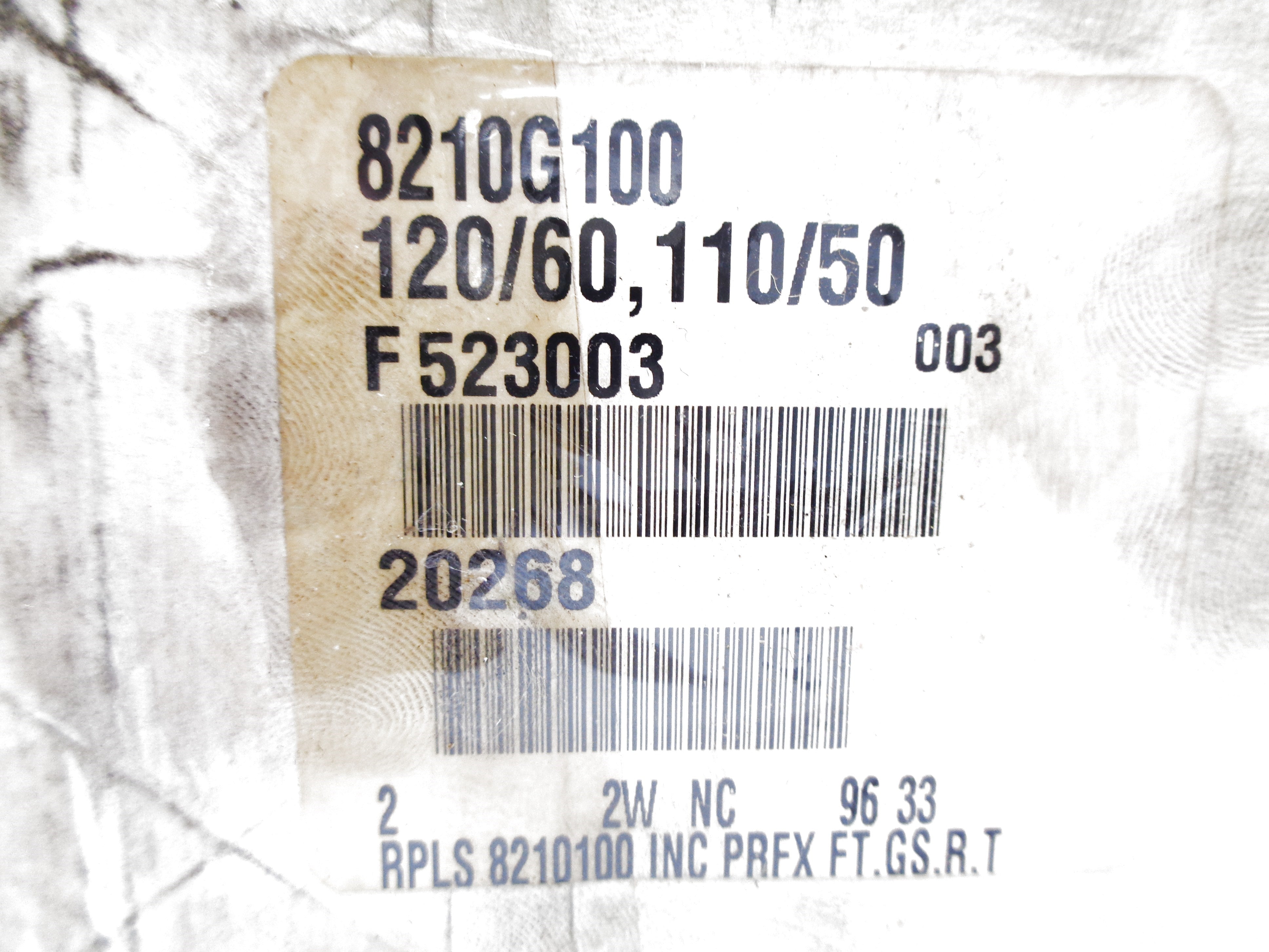 ASCO 8210G100 120/60 110/50 NSMP
