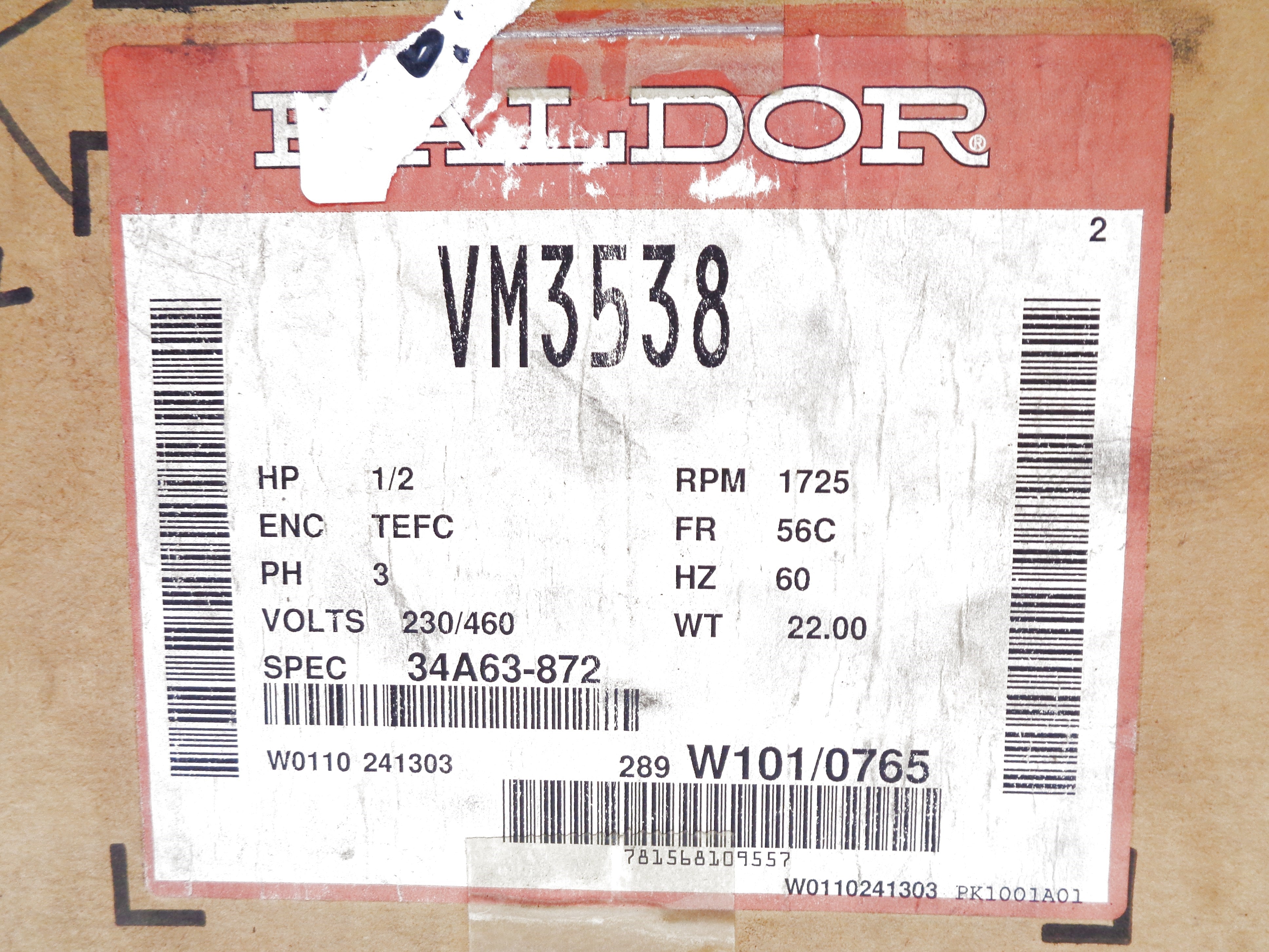 BALDOR VM3538 NSMP