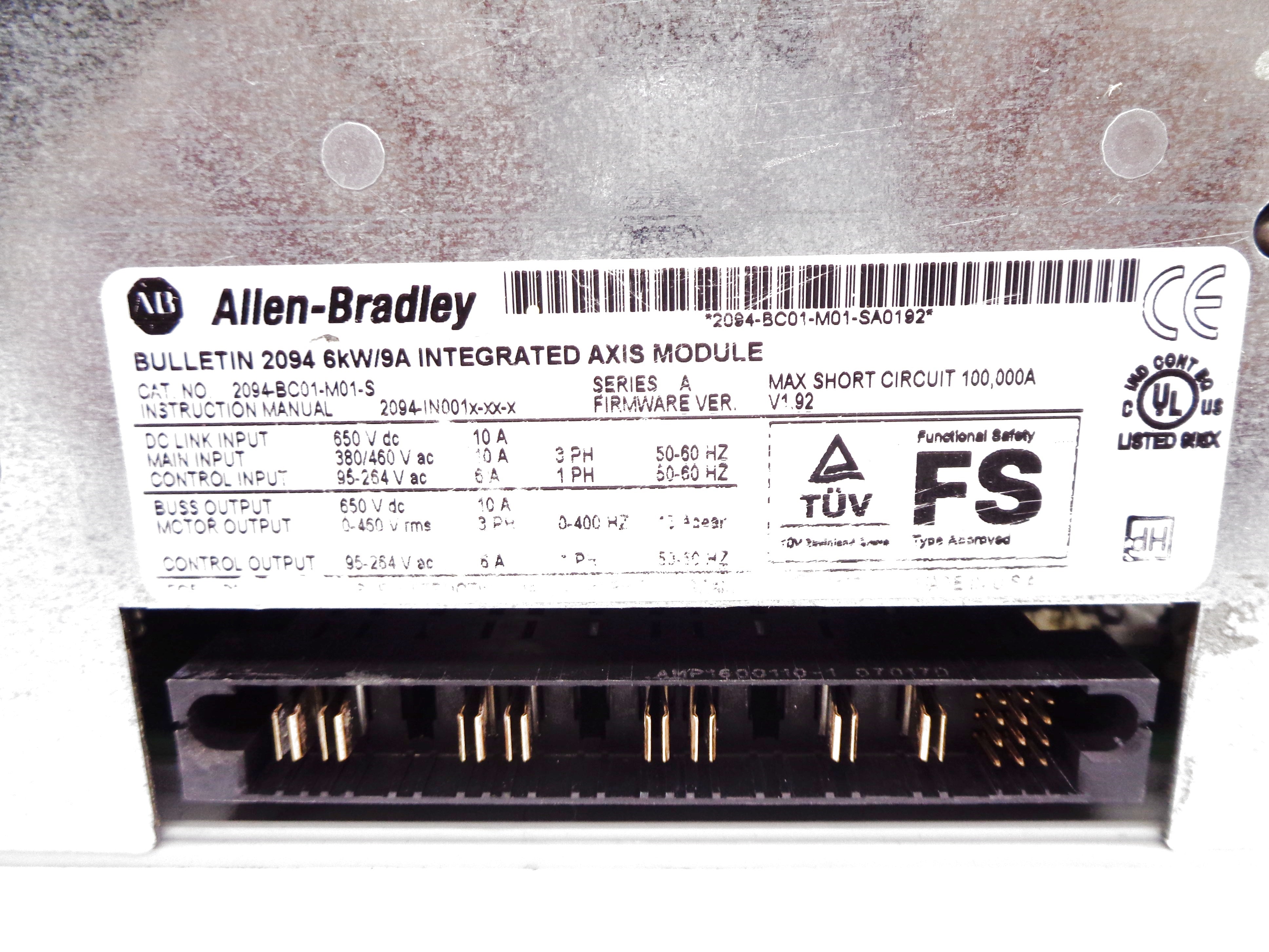 ALLEN BRADLEY 2094-BC01-M01-S SER. A F/W 1.92 REMAN