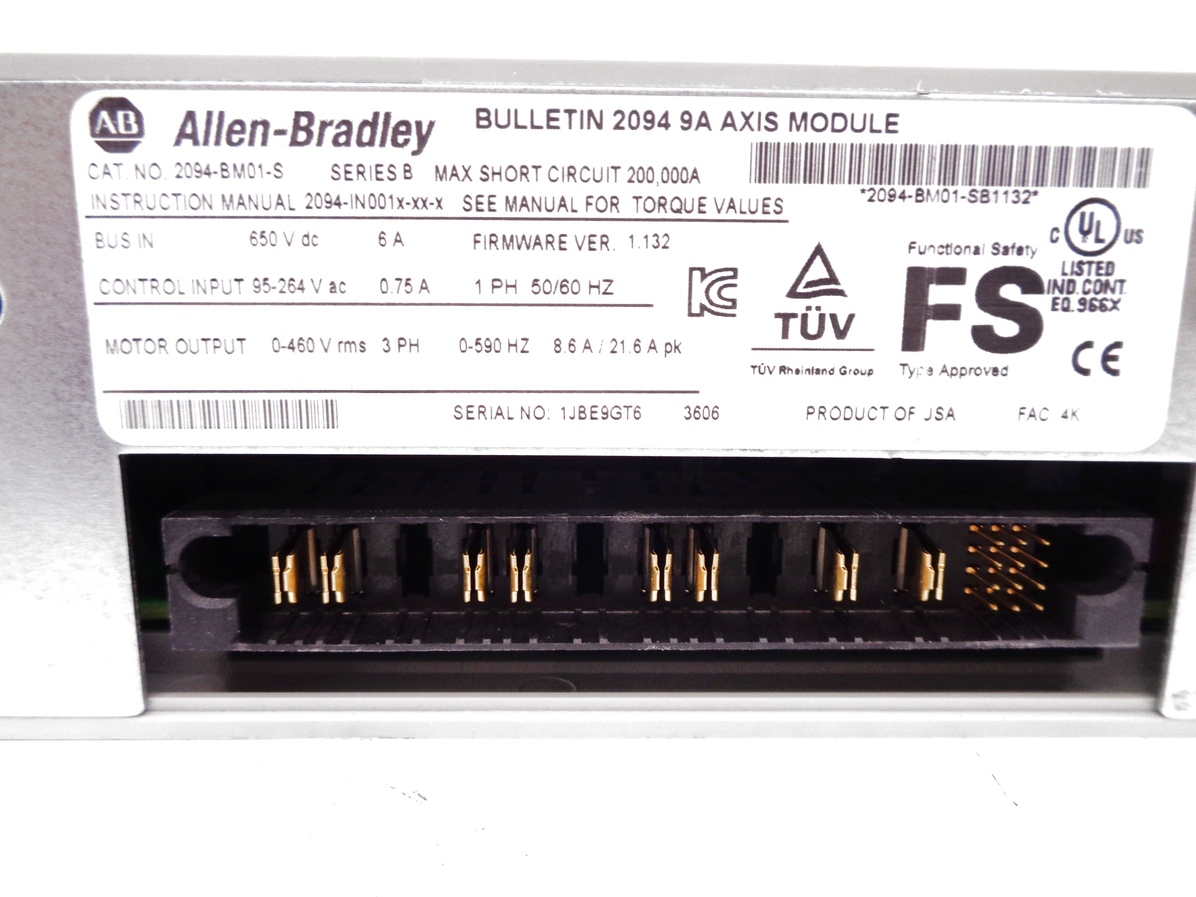 ALLEN BRADLEY 2094-BM01-S SER. B F/W 1.132 REMAN