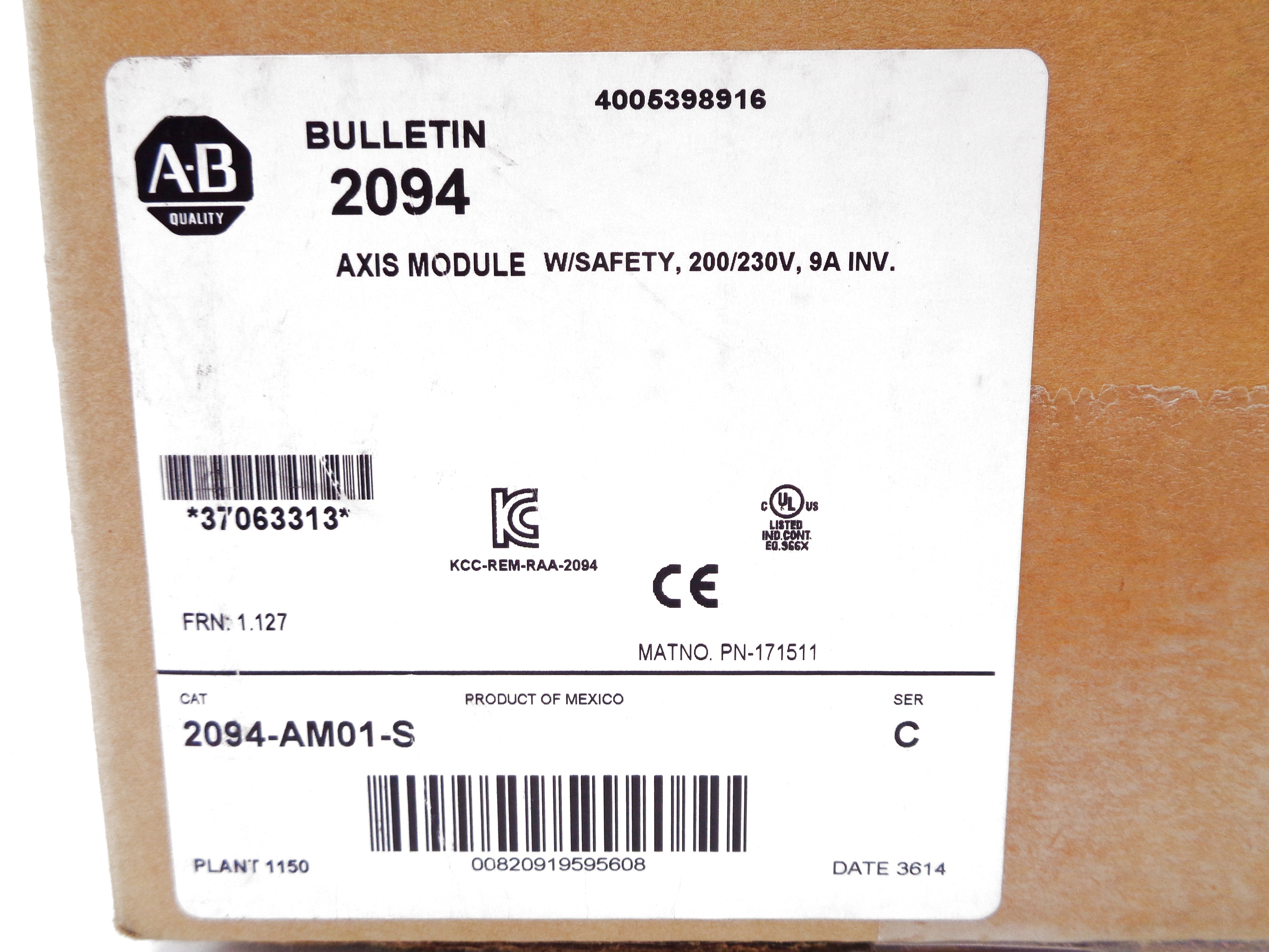 ALLEN BRADLEY 2094-AM01-S SER. C F/W 1.127 NSMP