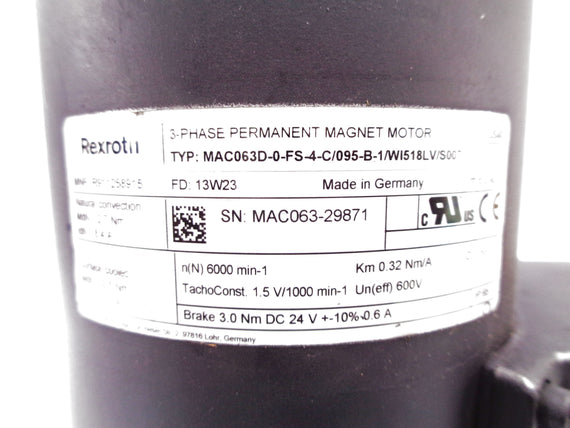 REXROTH MAC063D-0-FS-4-C/095-B-1/WI518LV/S007 NSNP