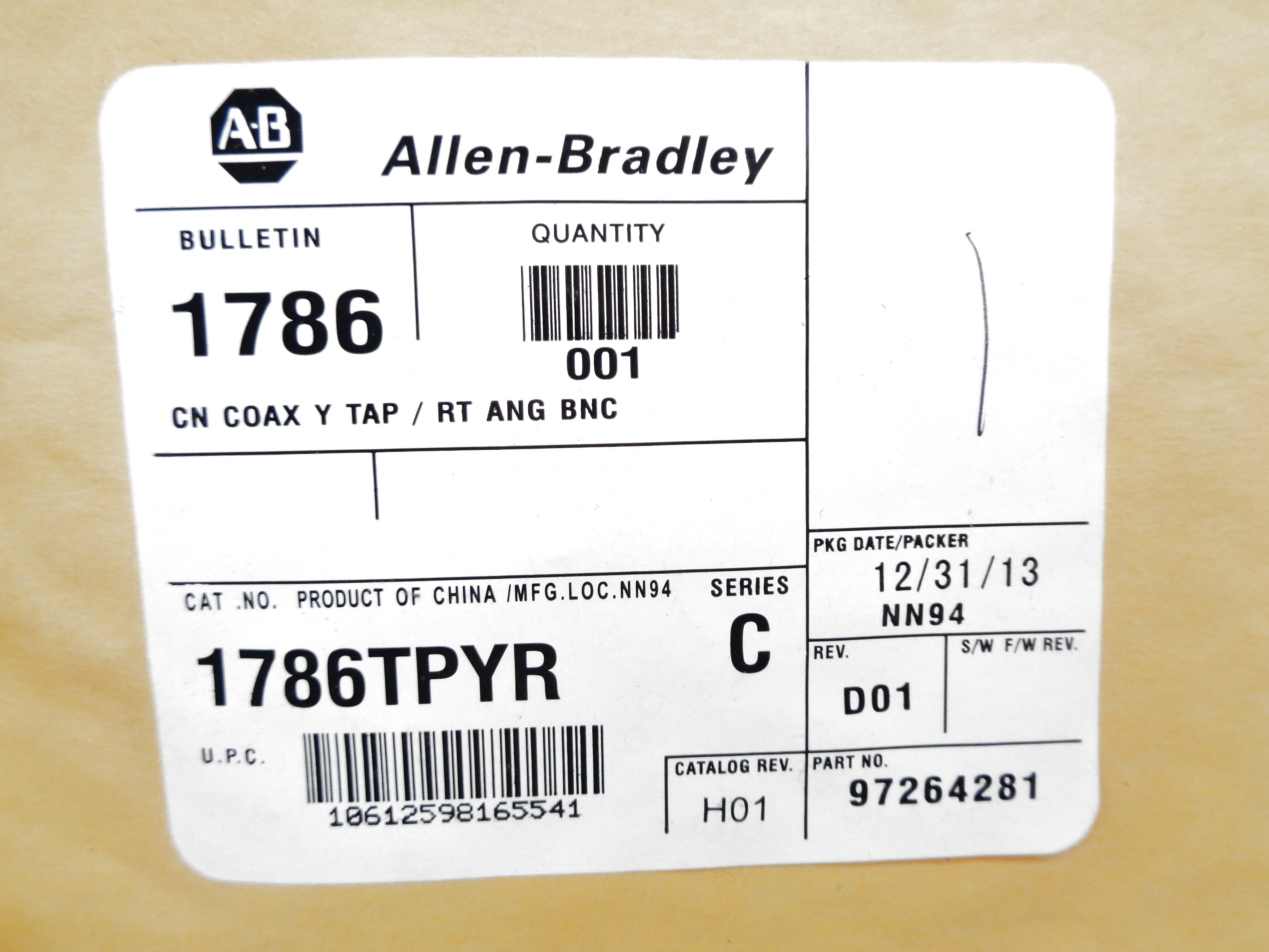 ALLEN BRADLEY 1786TPYR SER. C F/W D01 NSMP