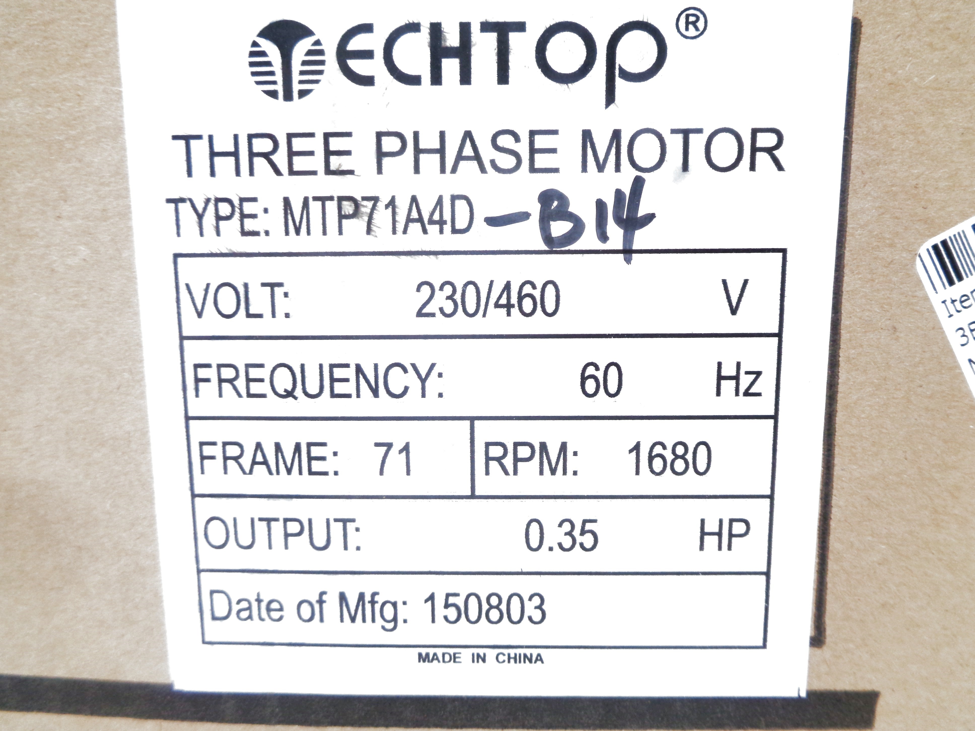 TECHTOP MTP71A4D-B14 NSMP